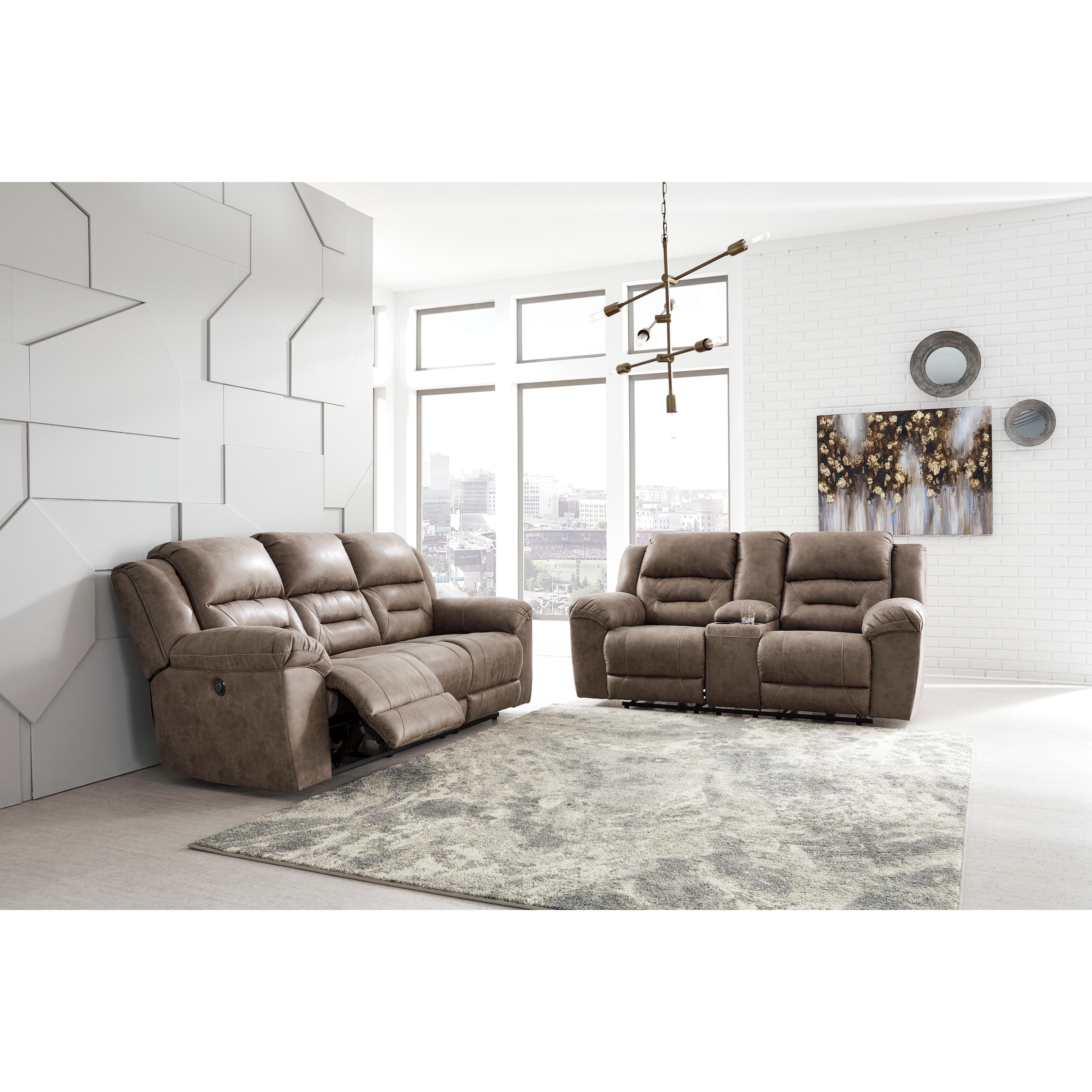 Signature Design by Ashley Stoneland 3990596C Double Reclining Power Loveseat with Console IMAGE 6