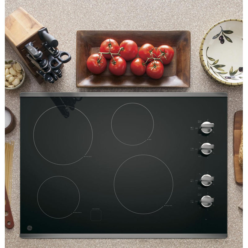 GE 30-inch Built-in Electric Cooktop JP3030SWSS IMAGE 3