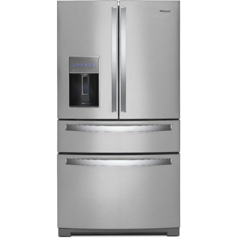 Whirlpool 36-inch, 26.2 cu. ft. French 4-Door Refrigerator with External Water and Ice Dispensing System WRMF7736PZ IMAGE 1