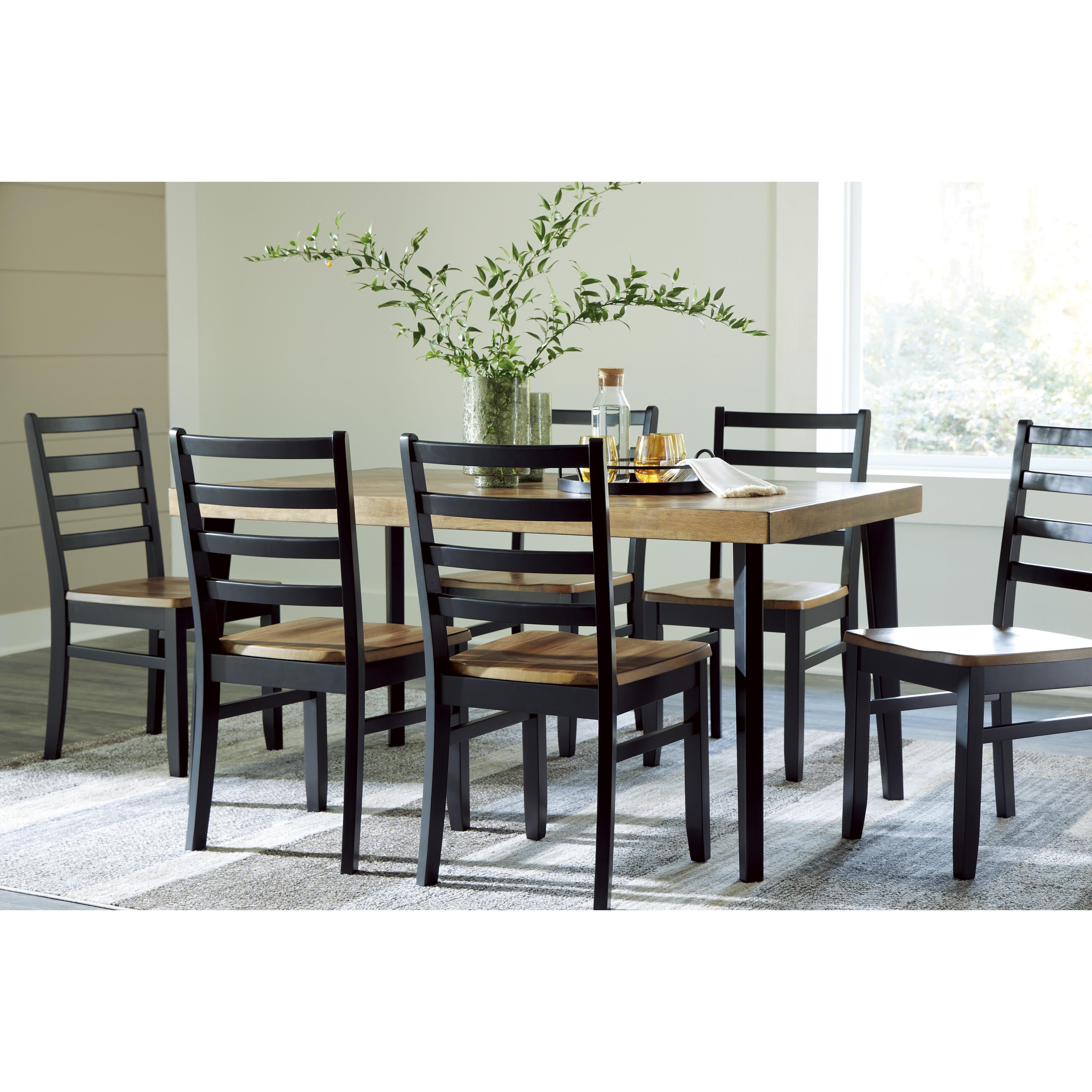  Signature Design by Ashley Blondon D413-425 Rectangular Dining Room Table Set IMAGE 10