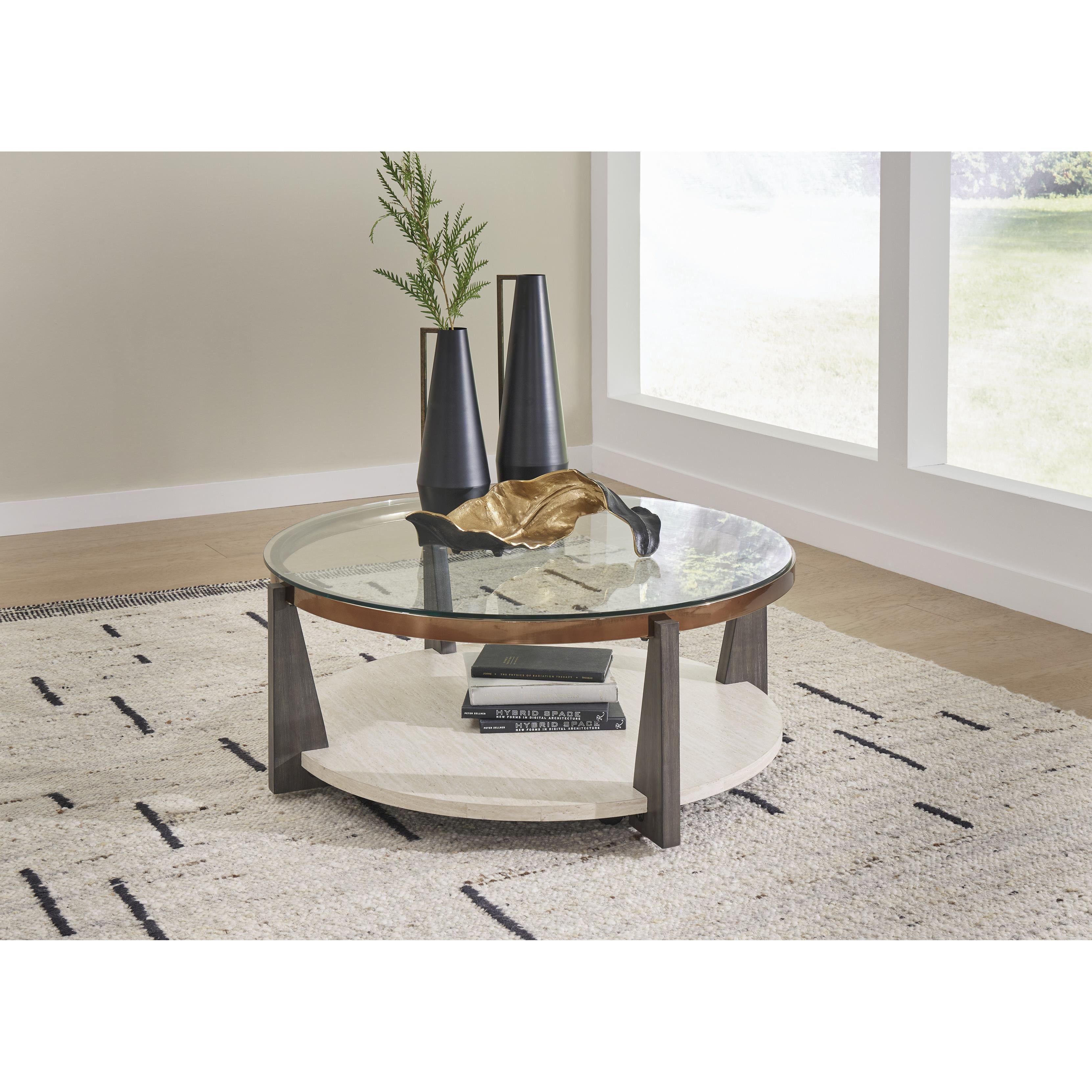  Signature Design by Ashley Frazwa T432-8 Round Cocktail Table IMAGE 3
