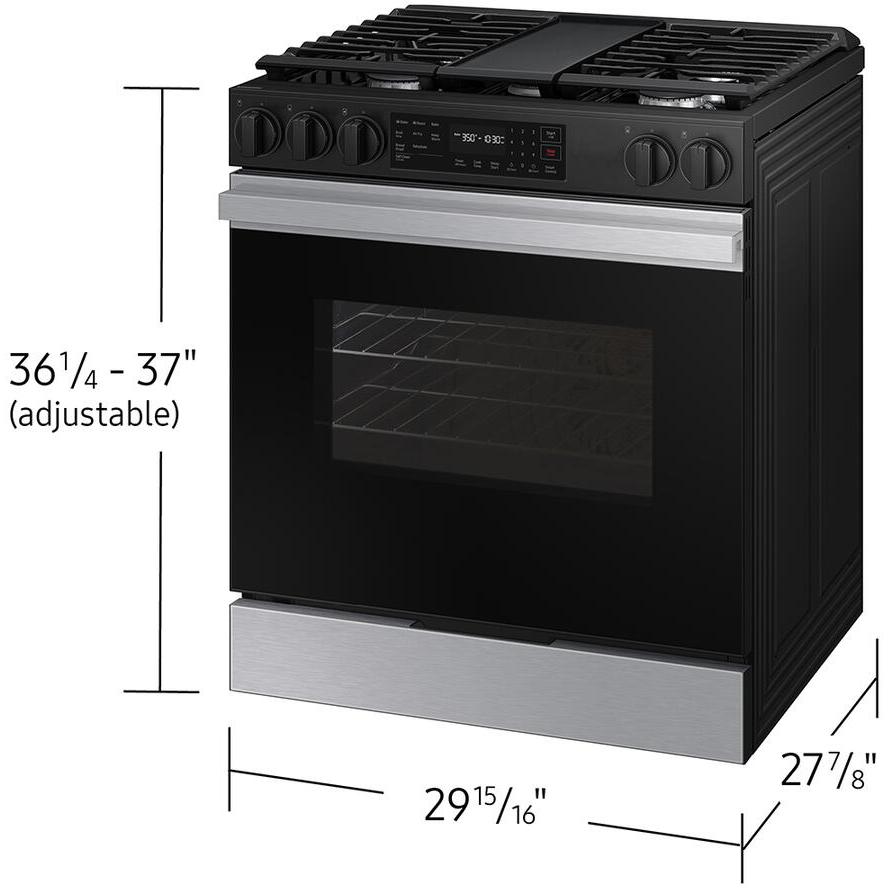 Samsung 6.0 cu. ft. Bespoke Smart Slide-In Gas Range NSG6DG8300SR/AA IMAGE 11