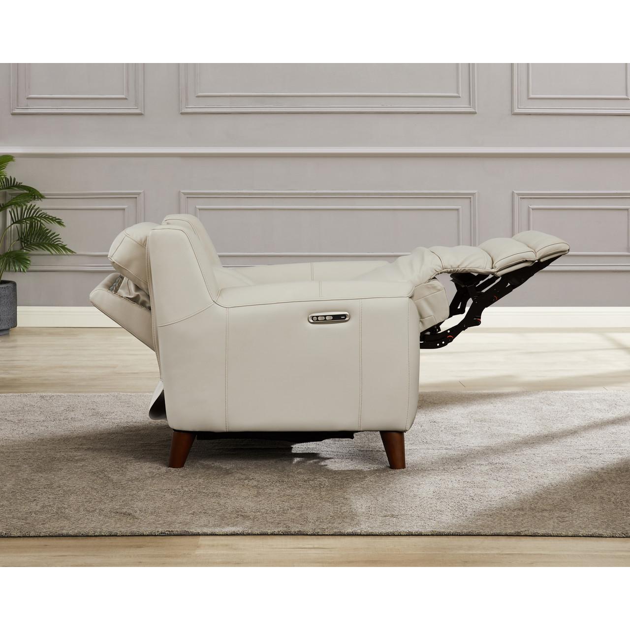  Amax Leather Paramount 6823 Power Recline Sofa with Headrest - Vanilla IMAGE 3