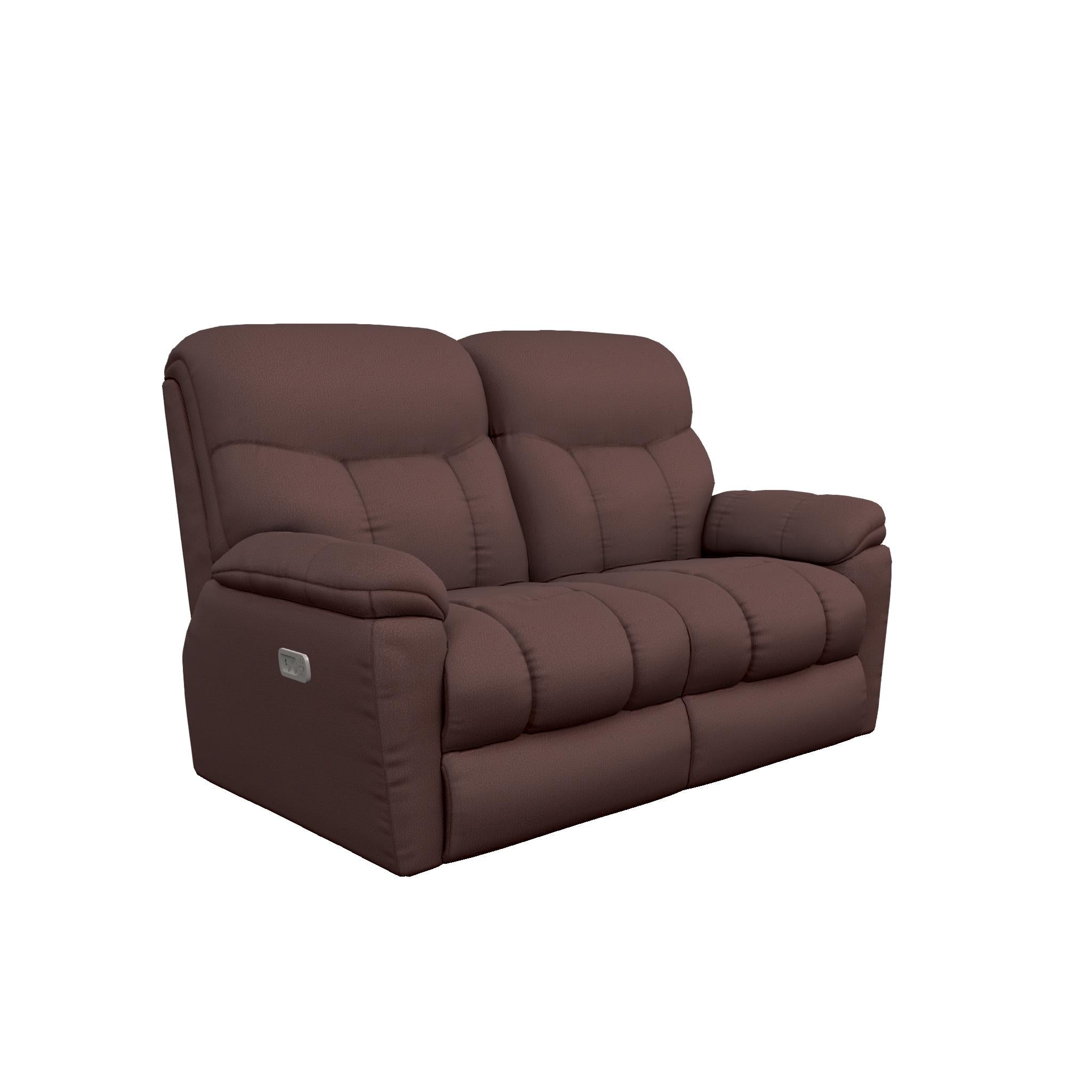  La-Z-Boy Morrison Power Reclining Loveseat w/ Headrest - Burgundy IMAGE 1