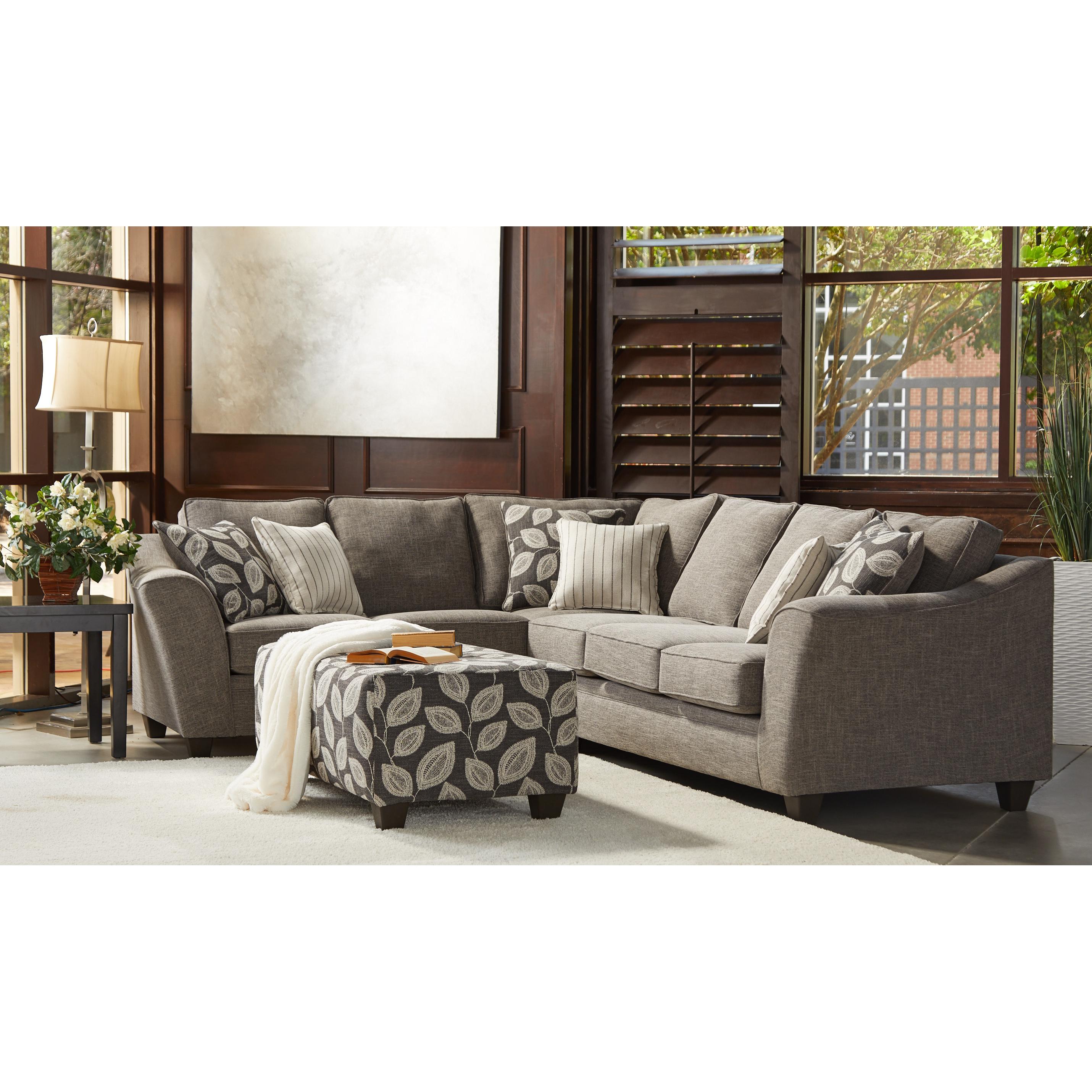 Minhas Furniture Sectionals Stationary AB1010-OR/AB1010-02L IMAGE 1
