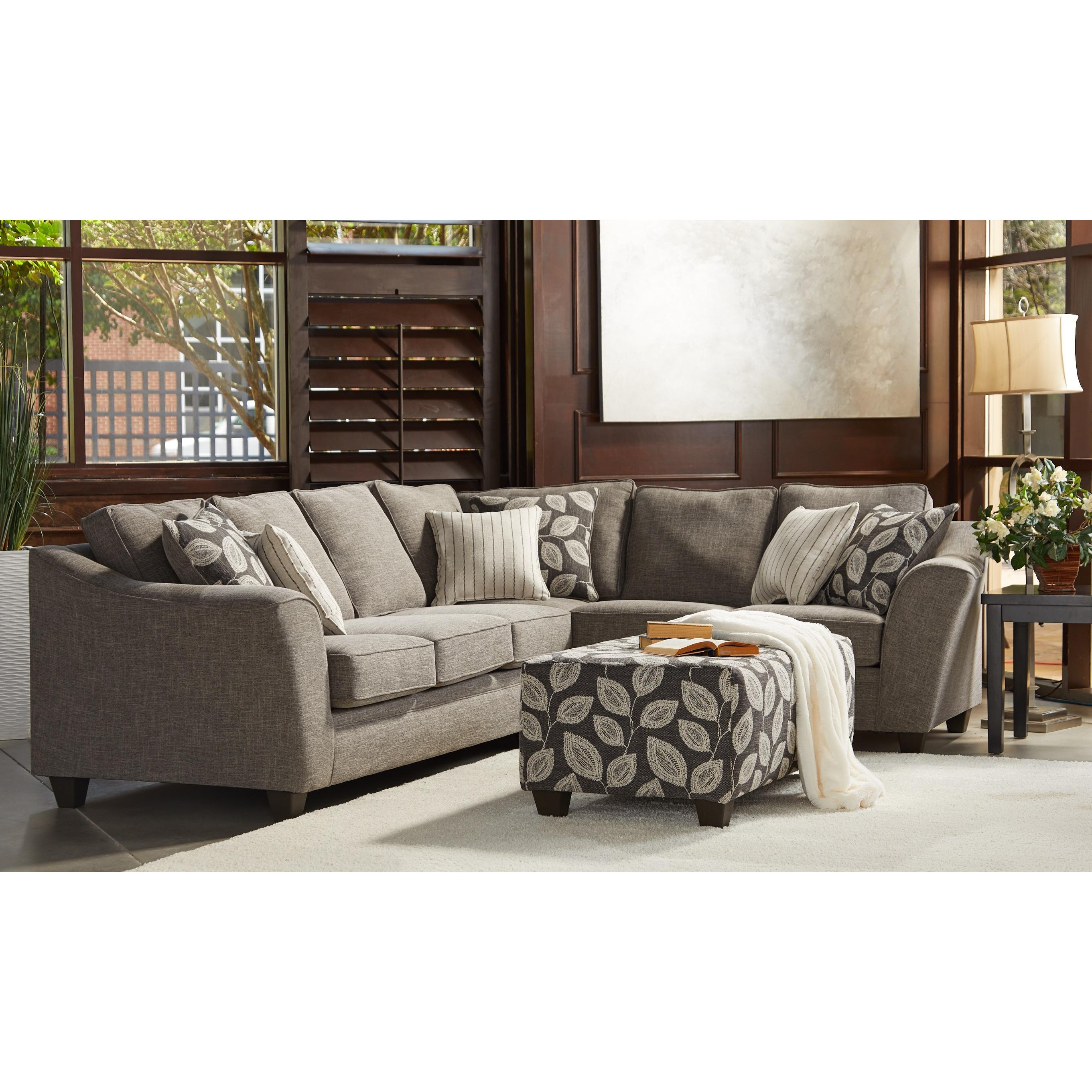 Minhas Furniture Sectionals Stationary AB1010-OR/AB1010-02L IMAGE 2