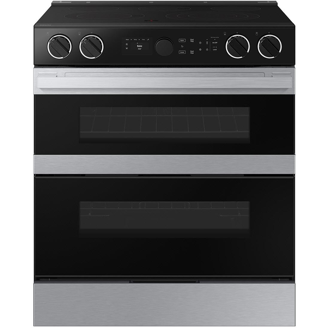  Samsung 30-inch Slide-in Electric Range with Wi-Fi NSE6DG8550SRAC IMAGE 1