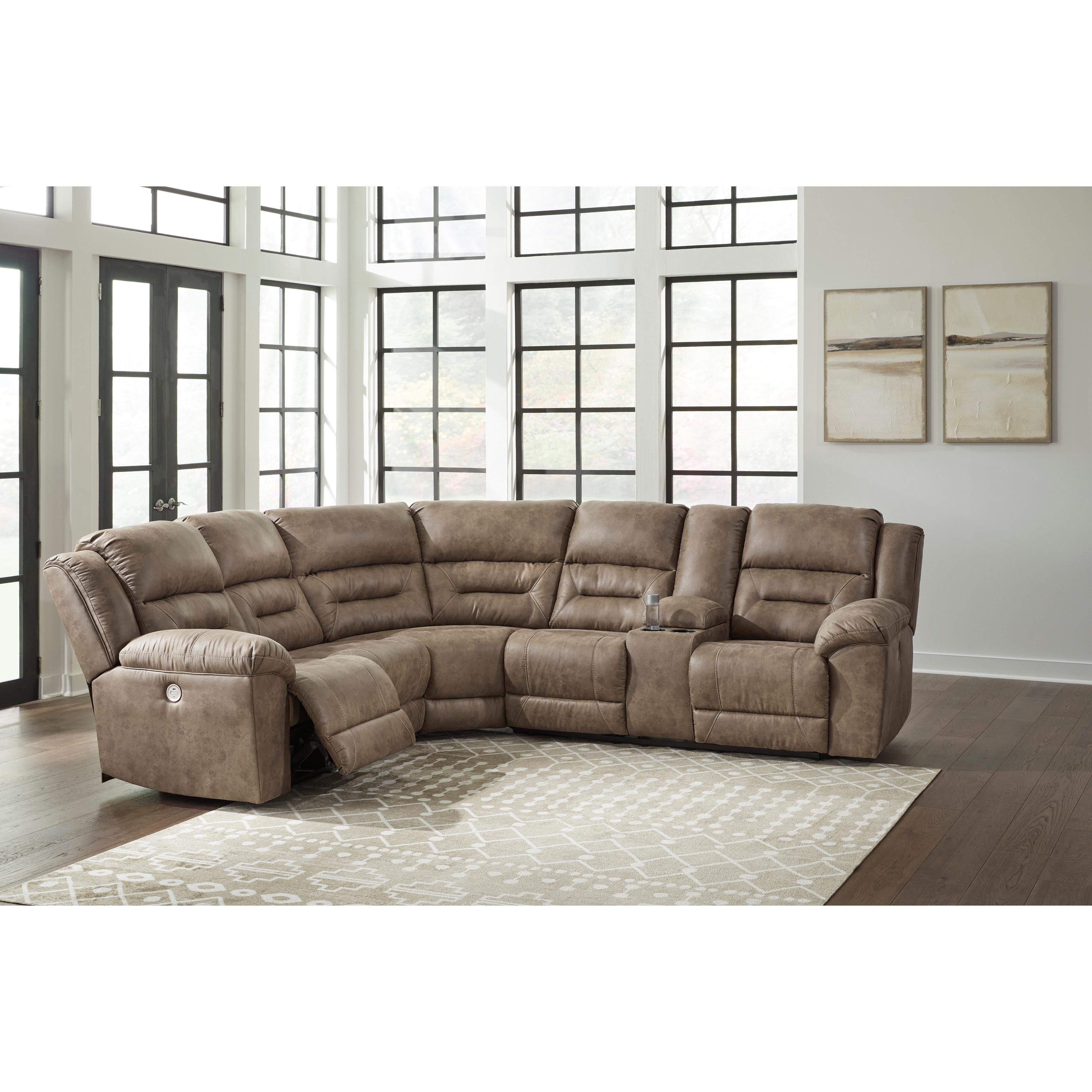 Signature Design by Ashley Ravenel 83106S2C 3 pc Power Reclining Sectional IMAGE 3