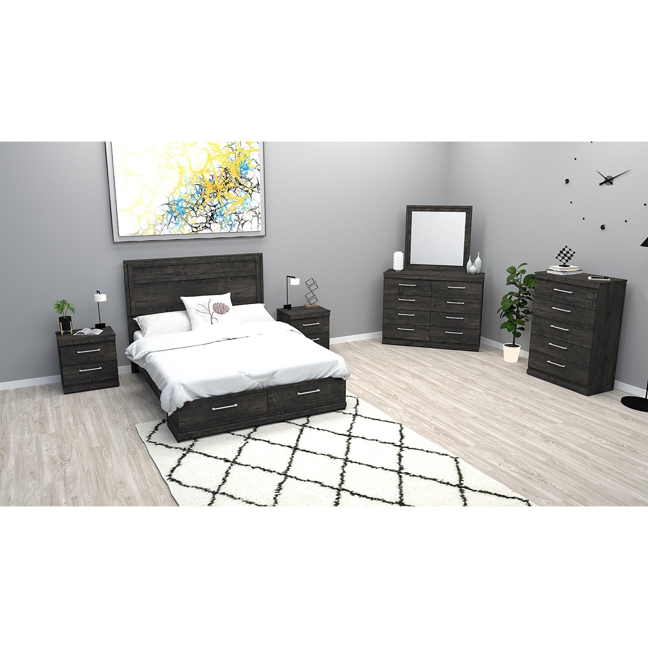  Dynamic Furniture Dresser Mirror 290-018 Dresser Mirror - Inky Maple IMAGE 3