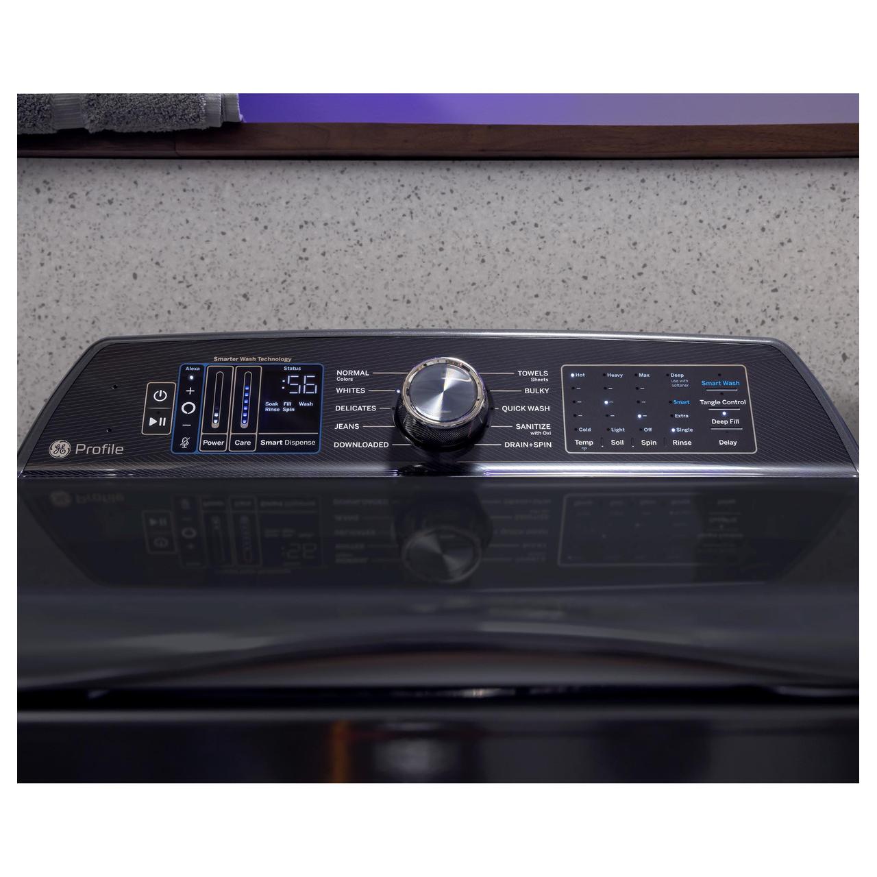  GE Profile 6.2 cu. ft. Top Loading Washer with Smarter Wash Technology and Adaptive SmartDispense PTW800BPWRS IMAGE 8