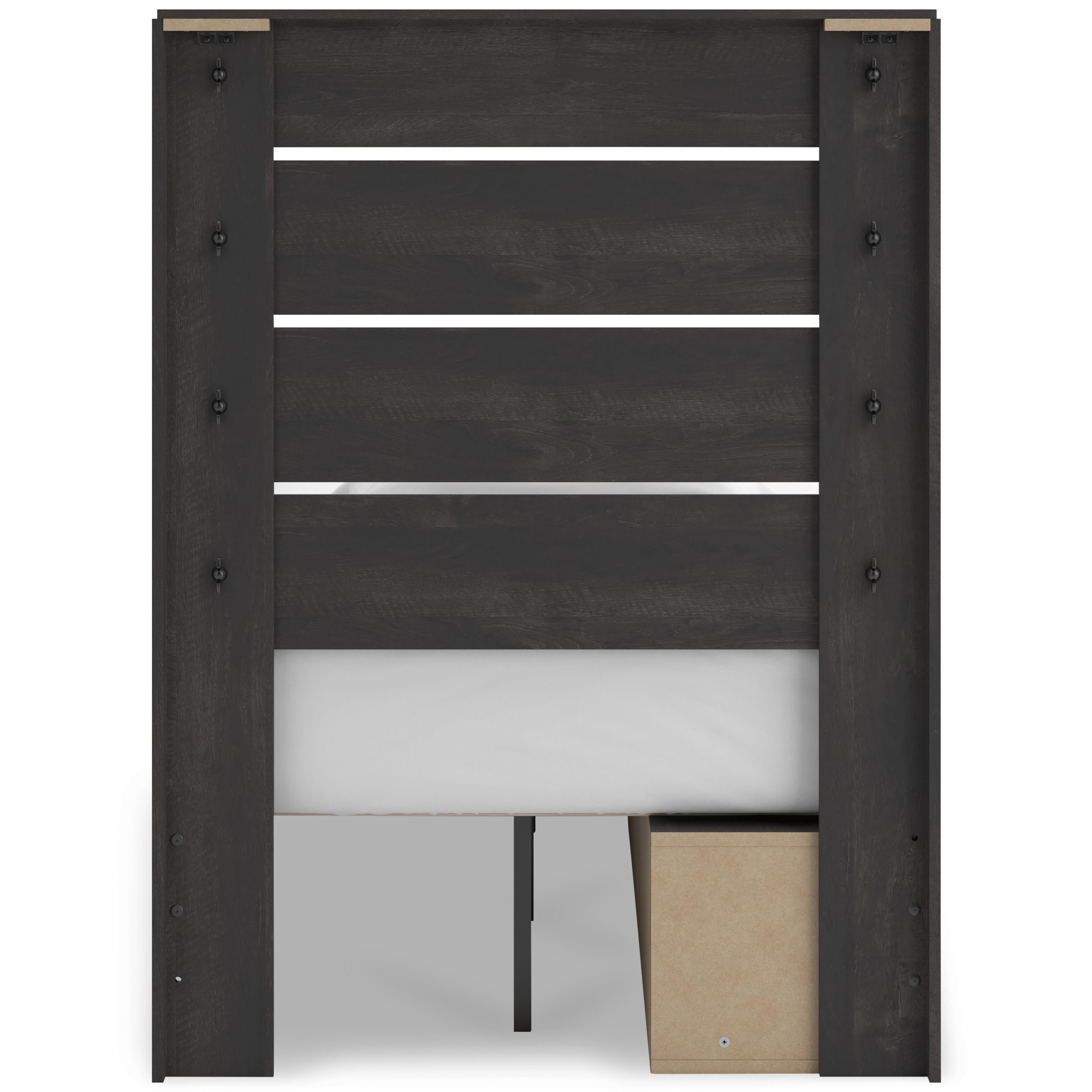 Signature Design by Ashley Hollivern B2108B17 Twin Panel Storage Bed IMAGE 5