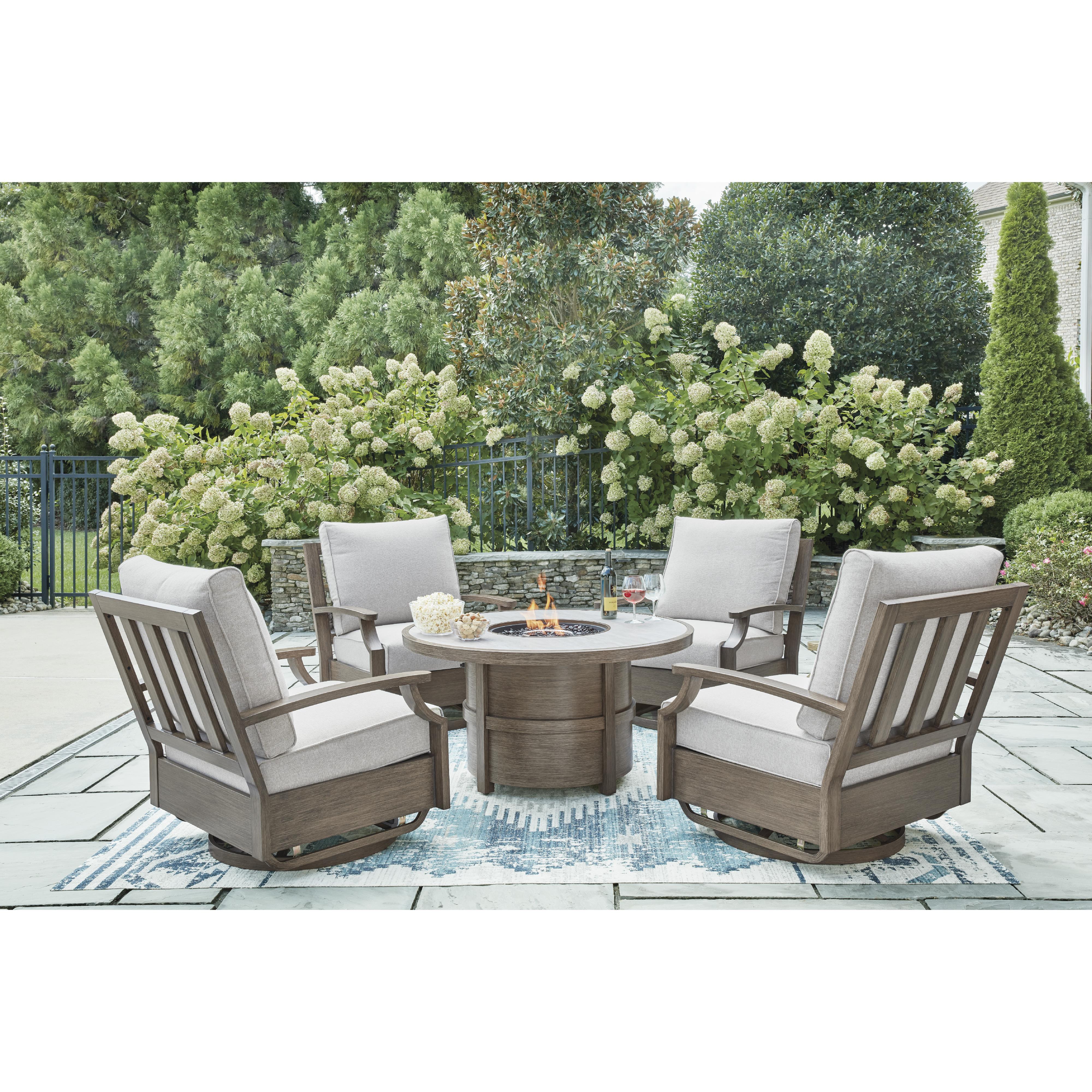 Signature Design by Ashley Rainier Ranch P701-776 Round Fire Pit Table IMAGE 10