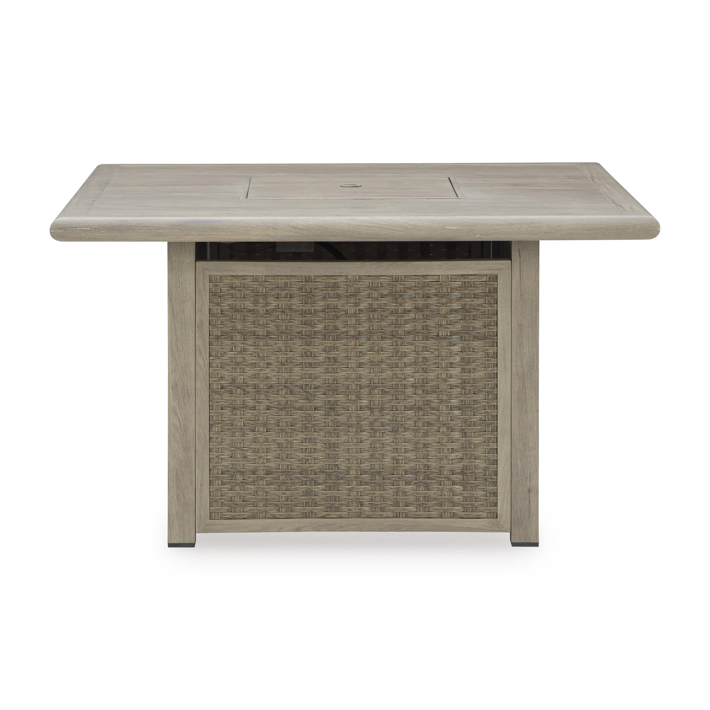 Signature Design by Ashley Cliff Trails PCP690-772 Square Fire Pit Table IMAGE 3