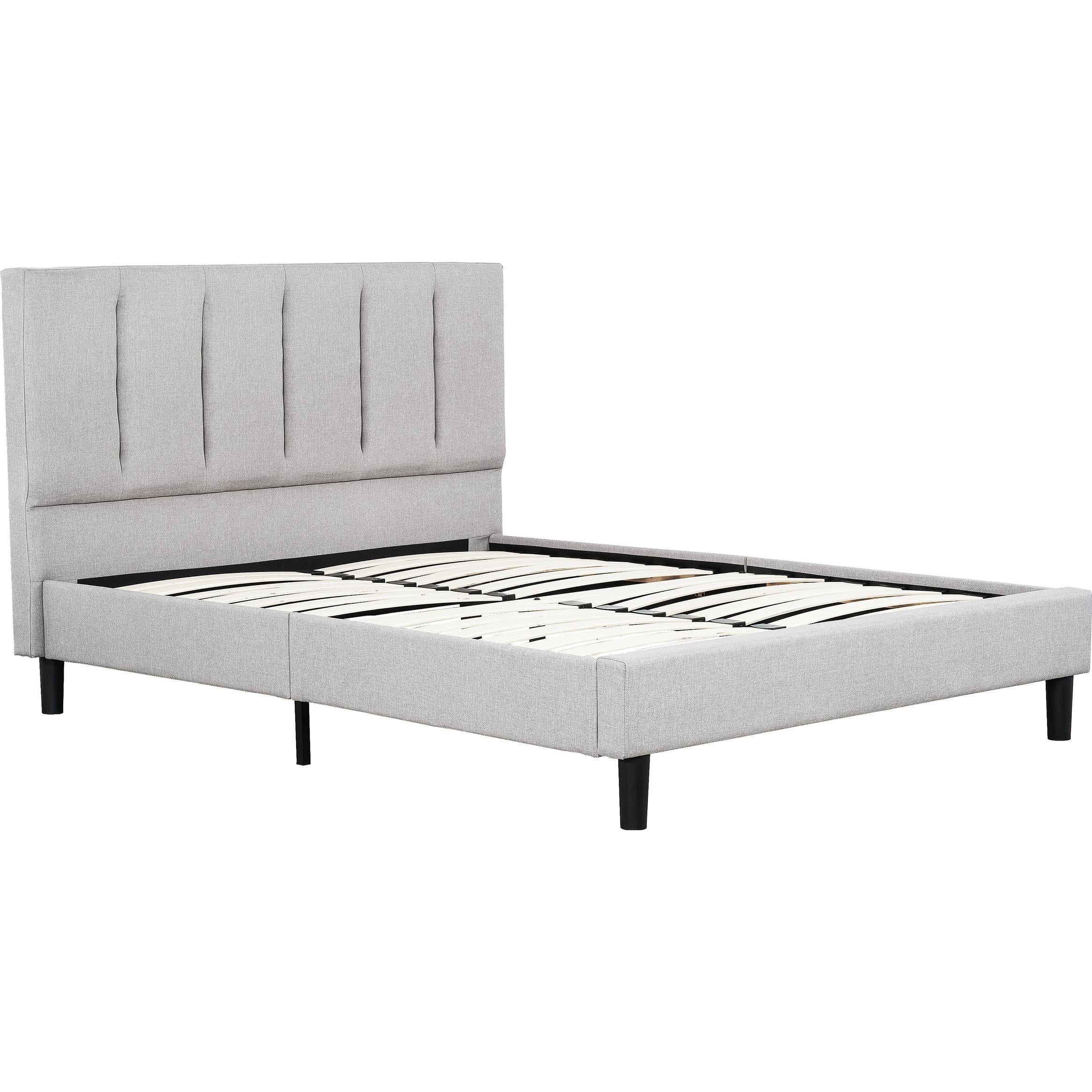  Primo International Ann B3691LIST0XB5Q Queen Upholstered Platform Bed - Stone IMAGE 1