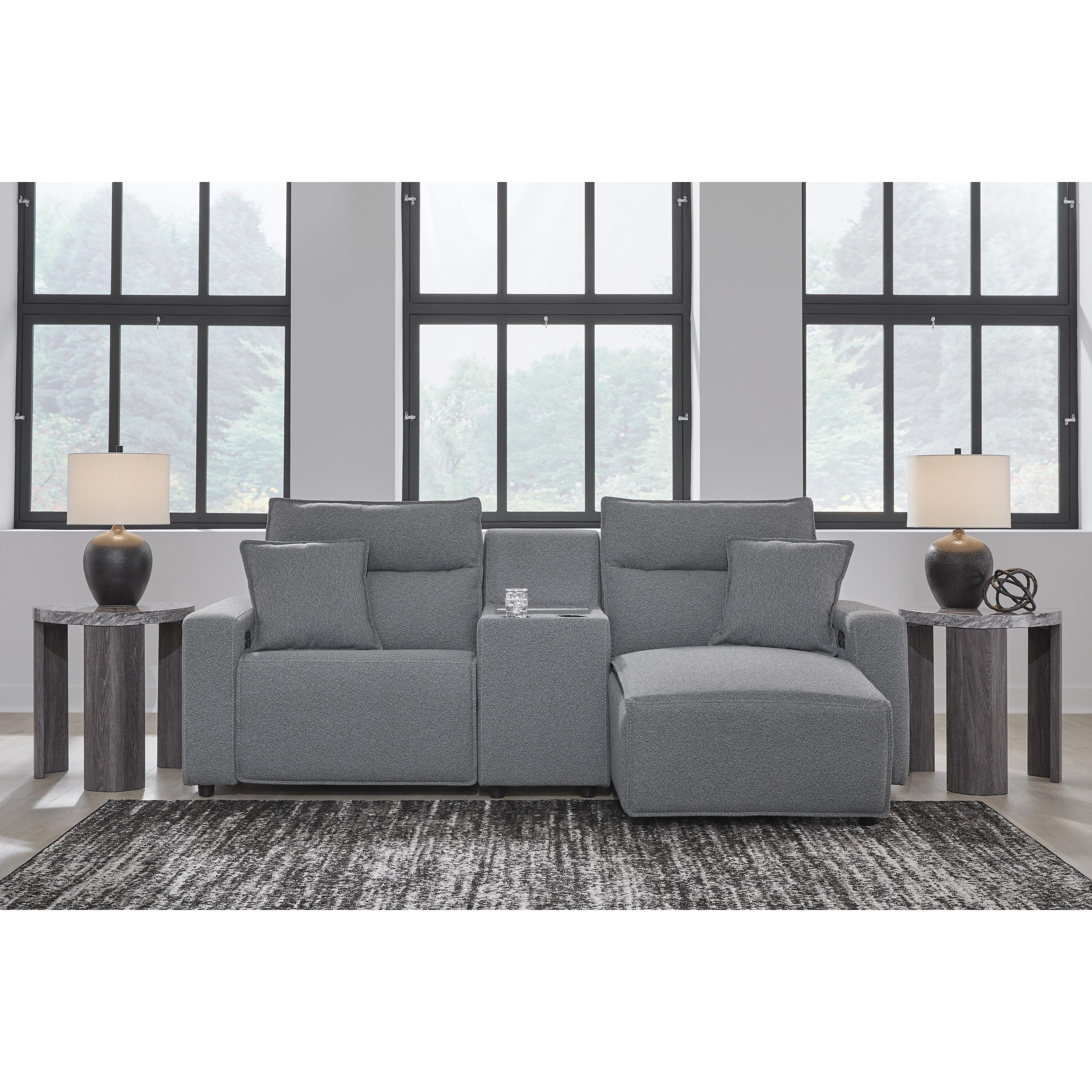  Signature Design by Ashley Modmax 65906S4 3 pc Power Reclining Sectional with Chaise IMAGE 5