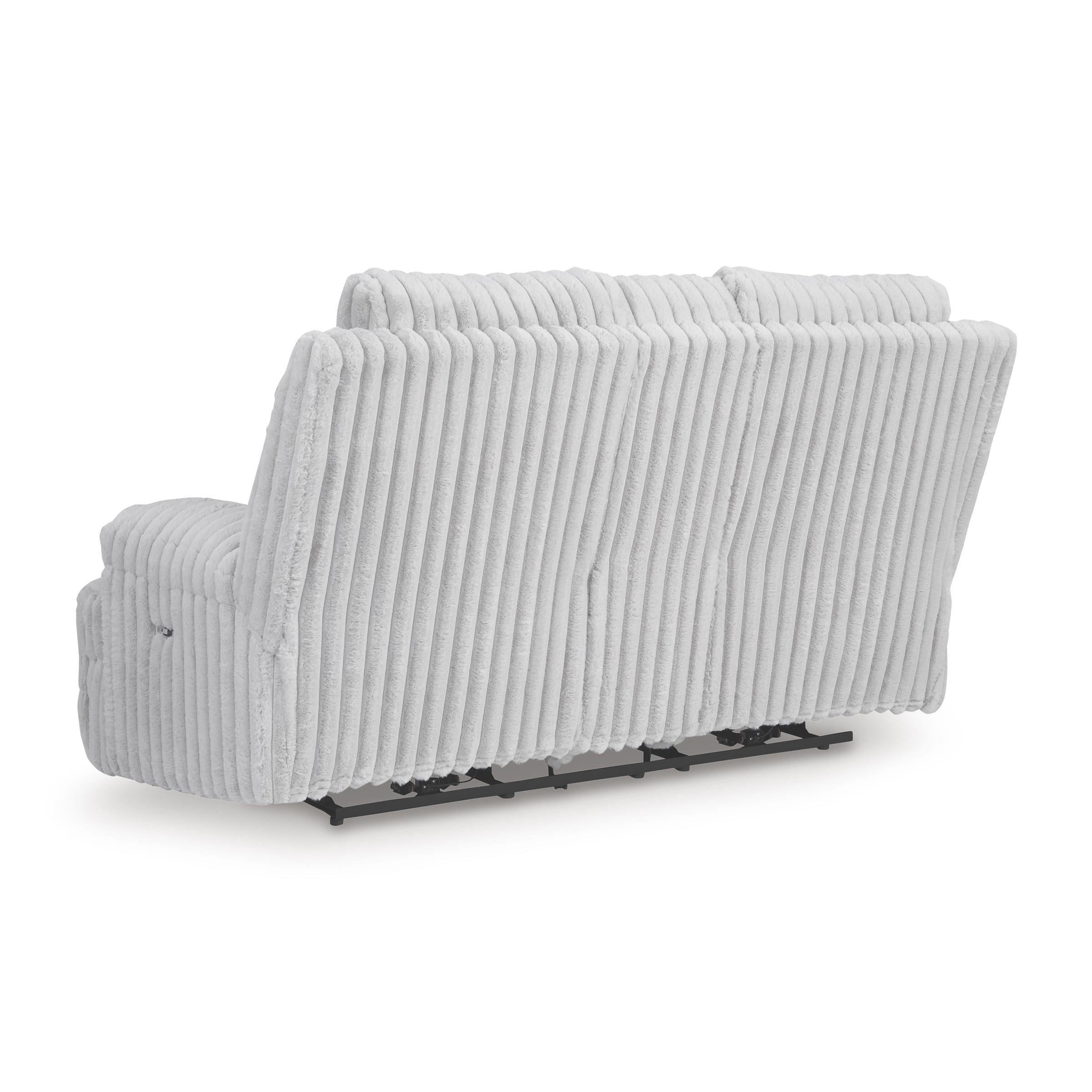  Signature Design by Ashley Rhines Falls PC4280496 Double Reclining Power Loveseat with Console IMAGE 4