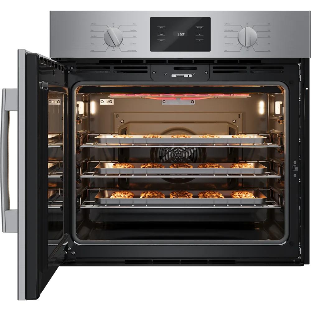  Bosch 30-inch, 4.6 cu. ft. Built-in Single Wall Oven with Convection Technology - Left SideOpening Door HBL5455LUC IMAGE 2