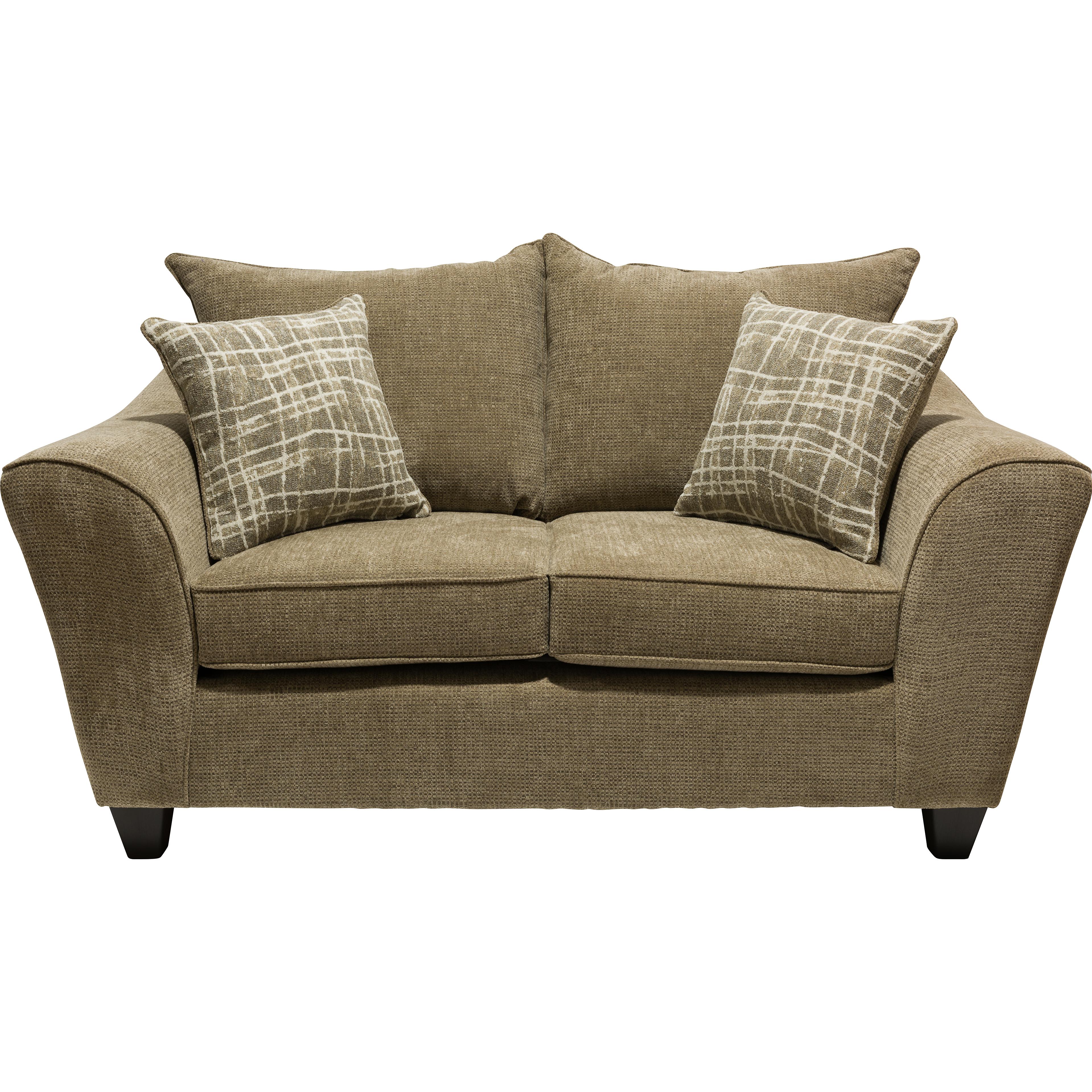  Minhas Furniture Stationary Fabric Loveseat 1075 Loveseat - Captive Brownstone IMAGE 1