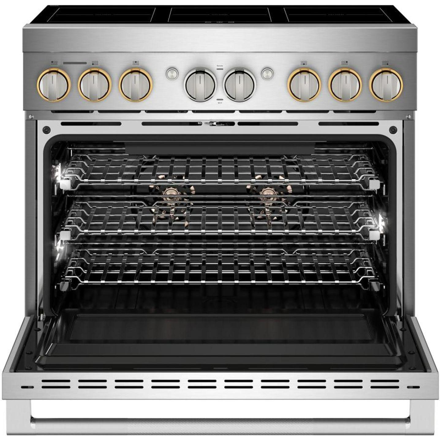  JennAir 36-inch, 5.1 cu. ft. Freestanding Induction Range with Wi-Fi JPIFC736RL IMAGE 2