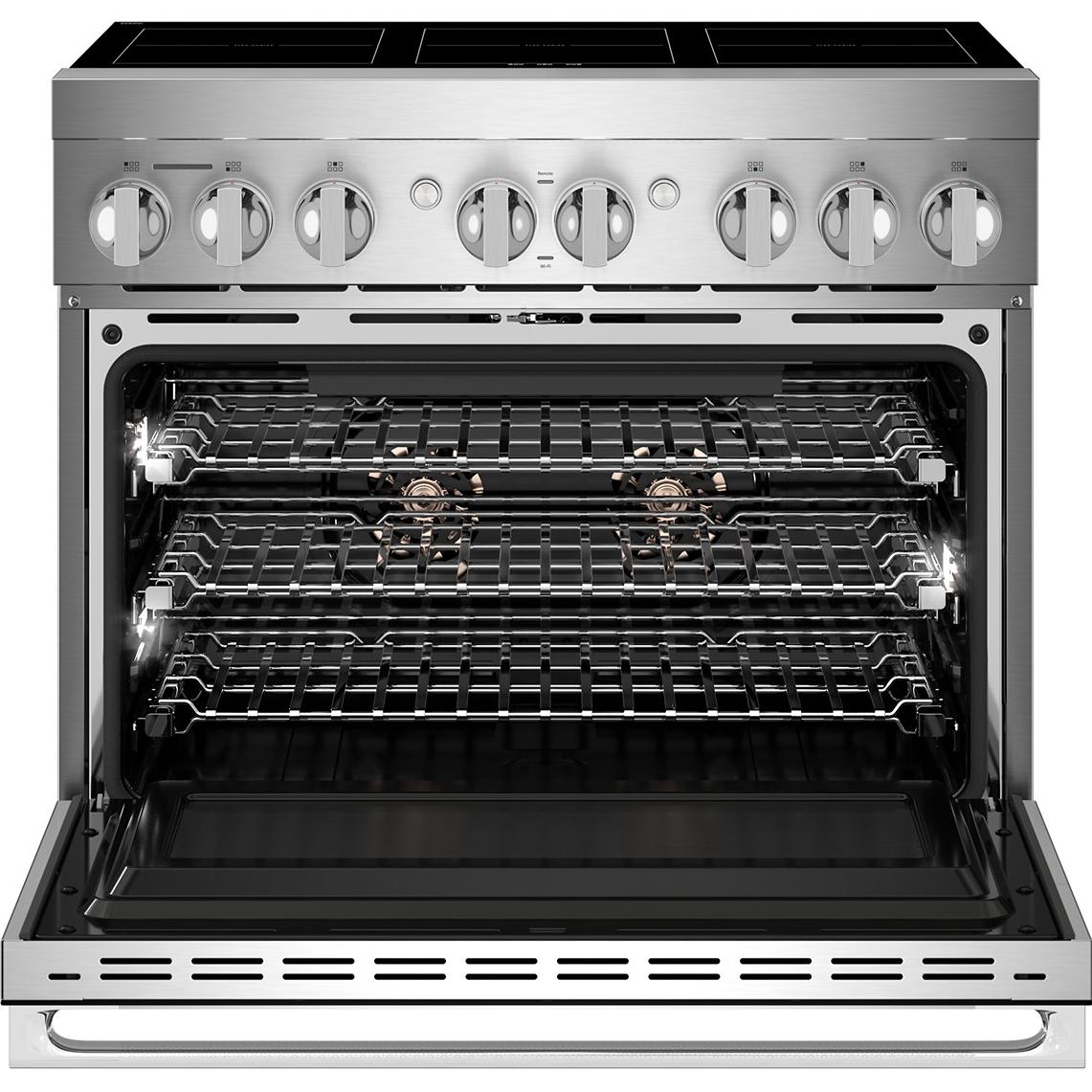  JennAir 36-inch, 5.1 cu. ft. Freestanding Induction Range with Wi-Fi JPIFC736RM IMAGE 2