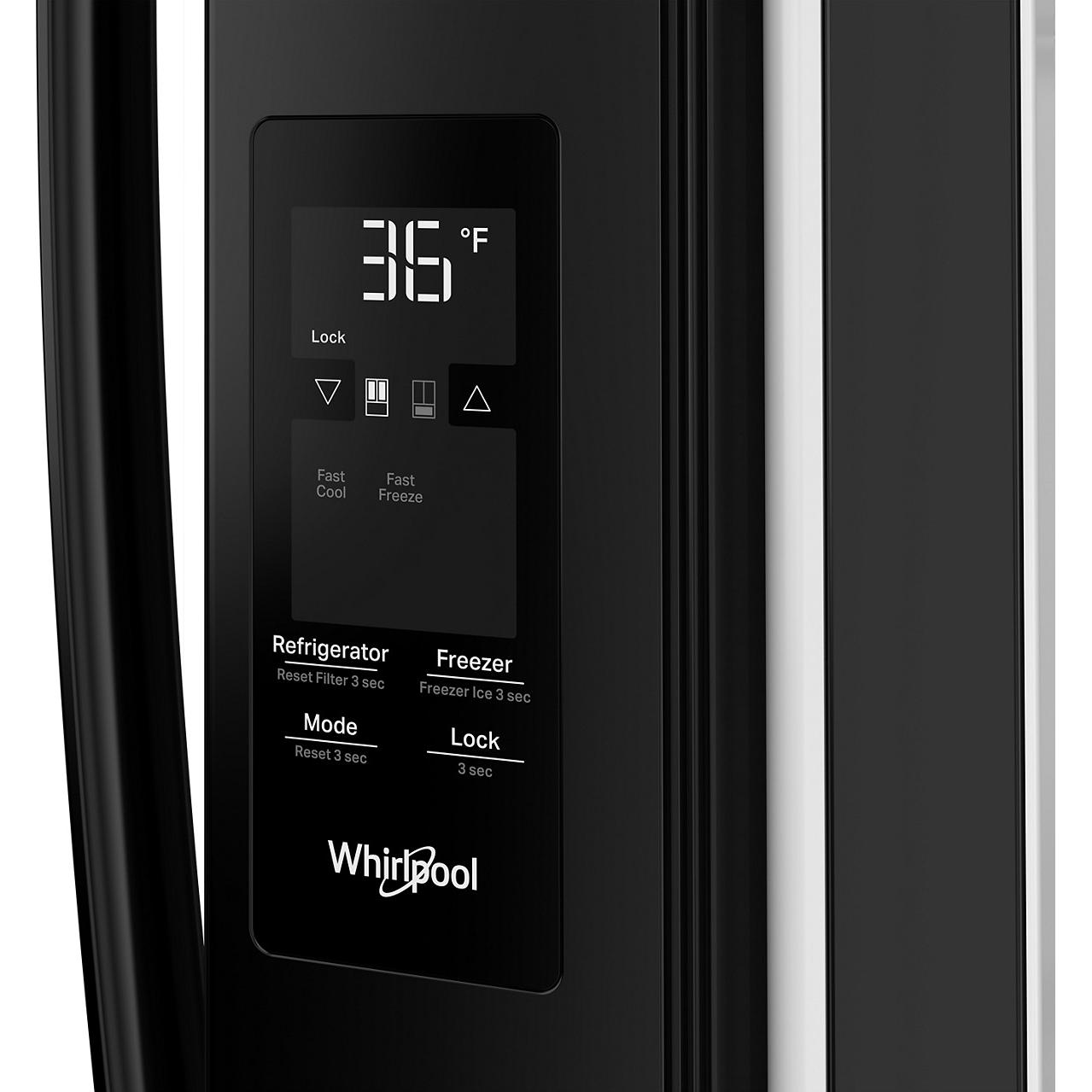  Whirlpool 36-inch, 31 cu. ft. Freestanding French 3-Door Refrigerator with Interior Ice Maker WRFF3136SB IMAGE 7