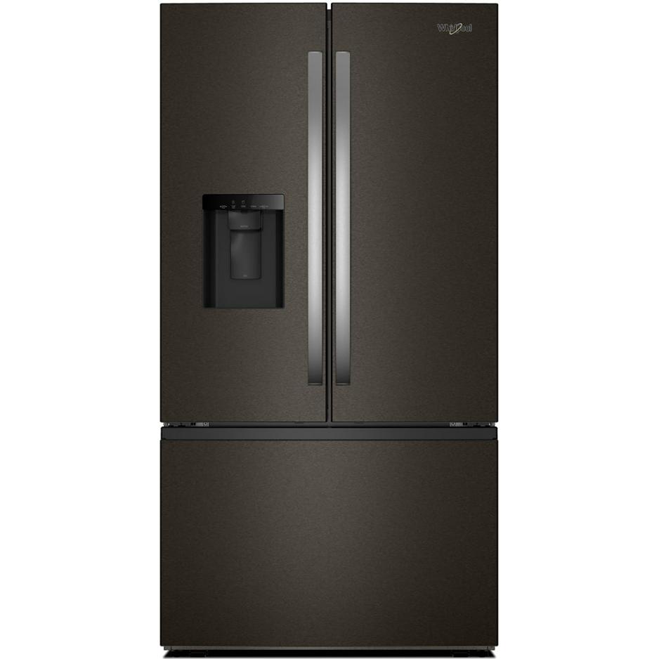  Whirlpool 36-inch, 30 cu. ft. Freestanding French 3-Door Refrigerator with External Water and Ice Dispensing System WRFF3536SV IMAGE 1