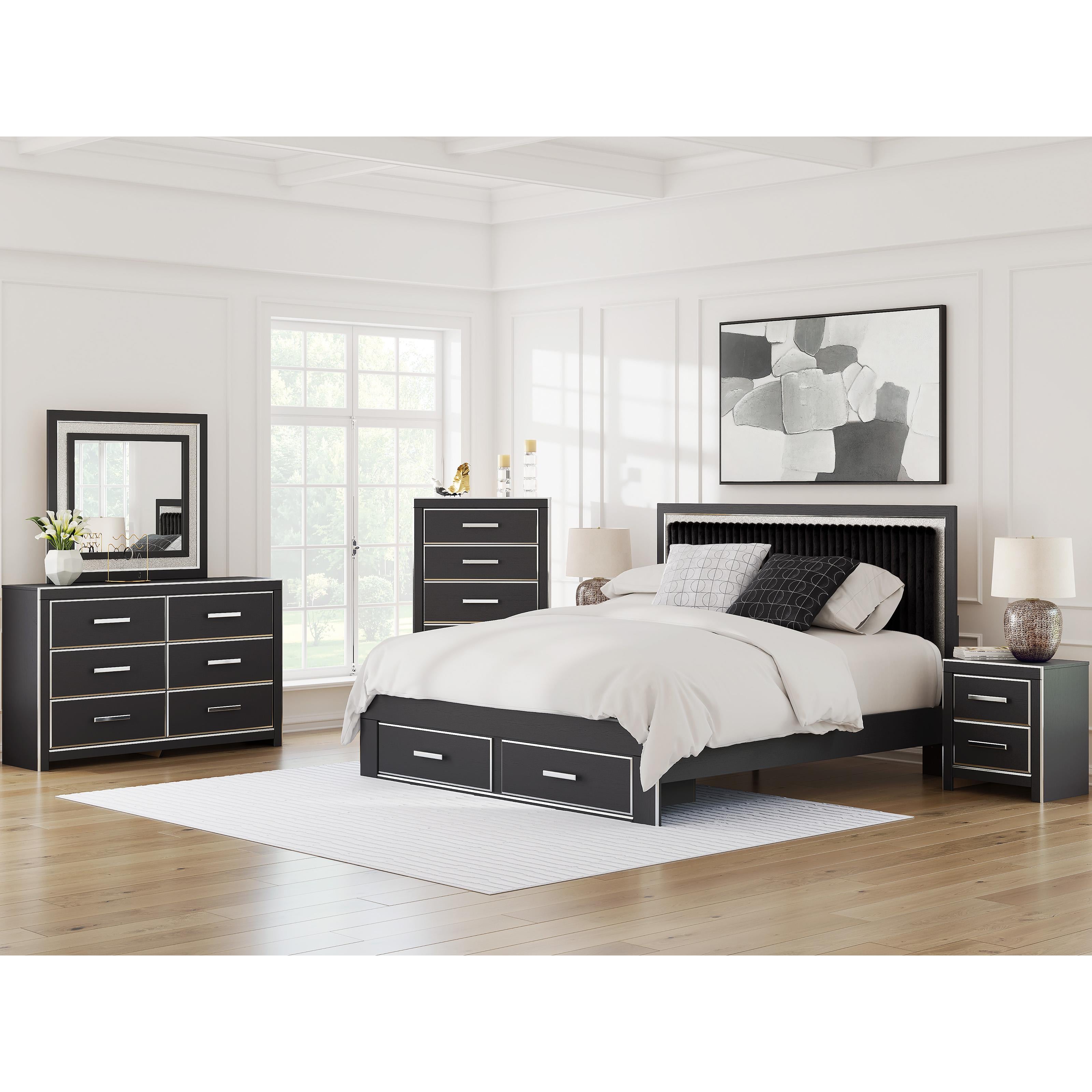  Signature Design by Ashley Zuraleus PCB3380B11 King Upholstered Panel Storage Bed IMAGE 9