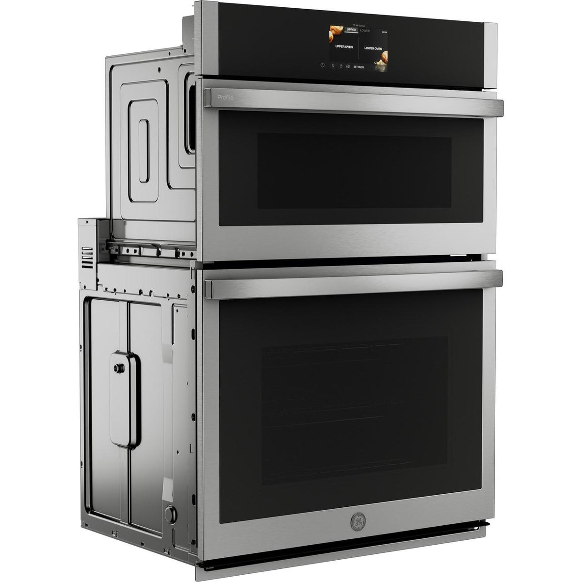  GE Profile 30-inch Combination Double Wall Oven with Advantium® Technology PT9900SWSS IMAGE 3