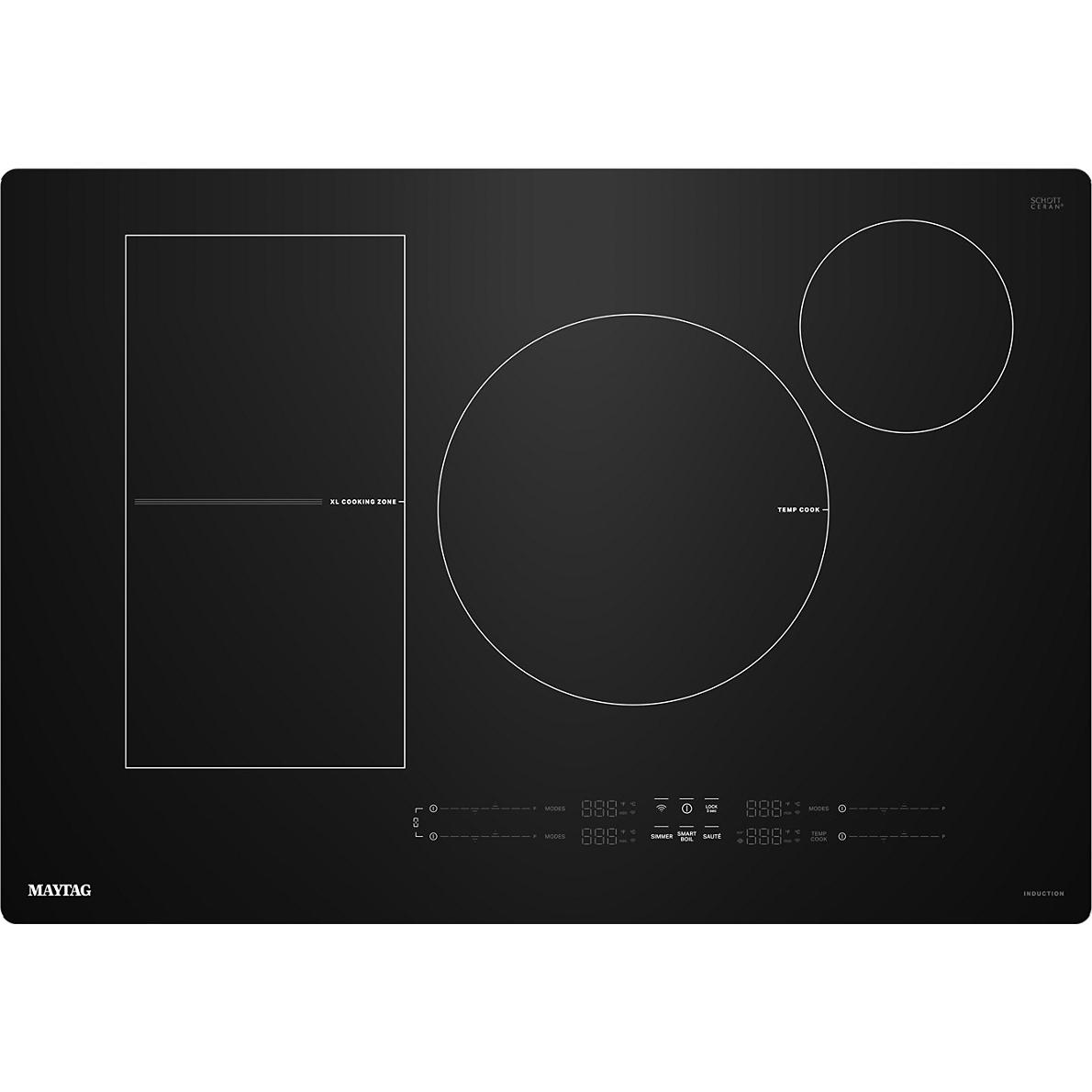 Maytag 30-inch Built-in Induction Cooktop with Power Boost MCIT8030SB IMAGE 1