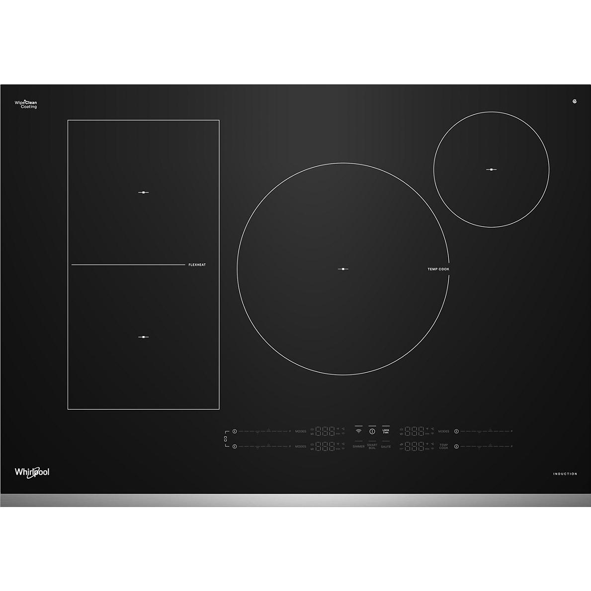 Whirlpool 30-inch Intelligent Built-in Induction Cooktop with Temp Cook™ Technology WCIT7530SS IMAGE 1
