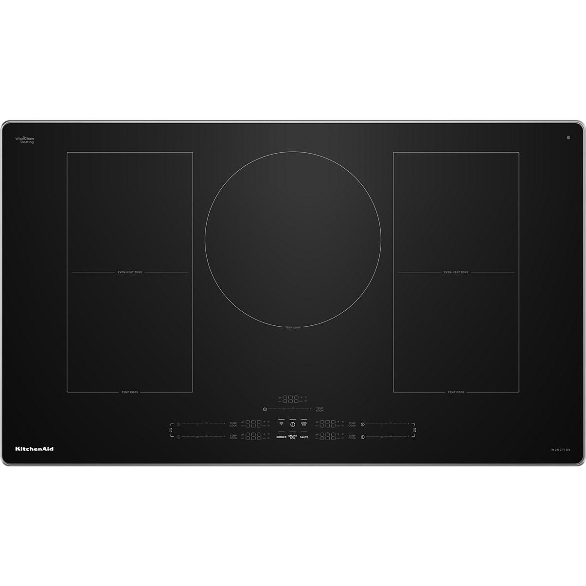 KitchenAid 36-inch Built-in Temp Cook™ Induction Cooktop with 5 Cooking Zones KCIT736SSS IMAGE 1