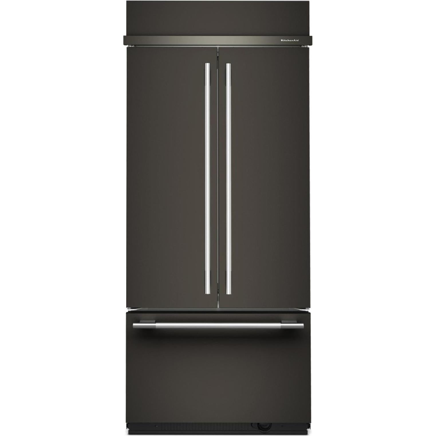  KitchenAid 36-inch, 20.8 cu. ft. Built-in French 3-Door Refrigerator KBFN536SBE IMAGE 1