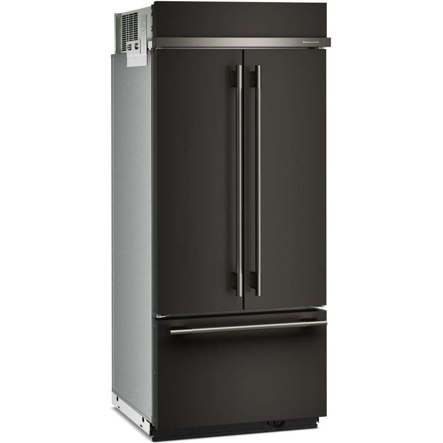  KitchenAid 36-inch, 20.8 cu. ft. Built-in French 3-Door Refrigerator KBFN536SBE IMAGE 7