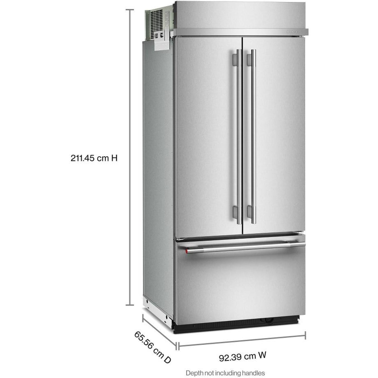  KitchenAid 36-inch, 20.8 cu. ft. Built-in French 3-Door Refrigerator KBFN536SPS IMAGE 17