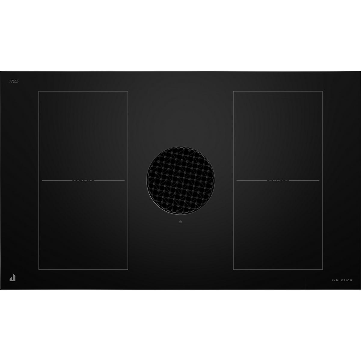  JennAir 36-inch Built-in Induction Cooktop with Downdraft Ventilation JIDT836SBL IMAGE 1