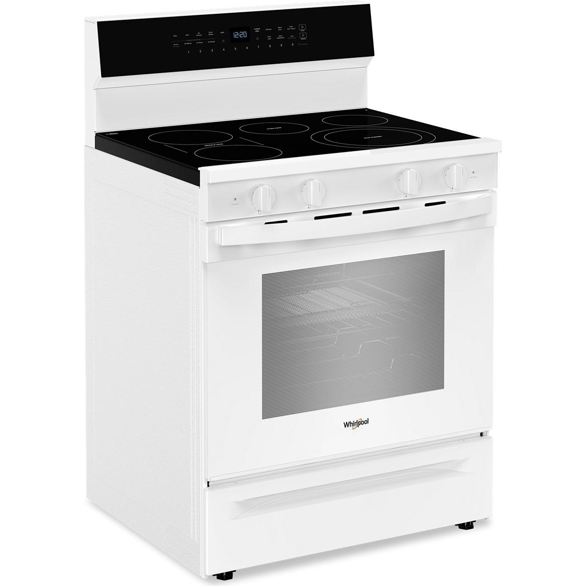  Whirlpool 30-inch Freestanding Electric Range with Air Cooking Technology YWFES7030SW IMAGE 3