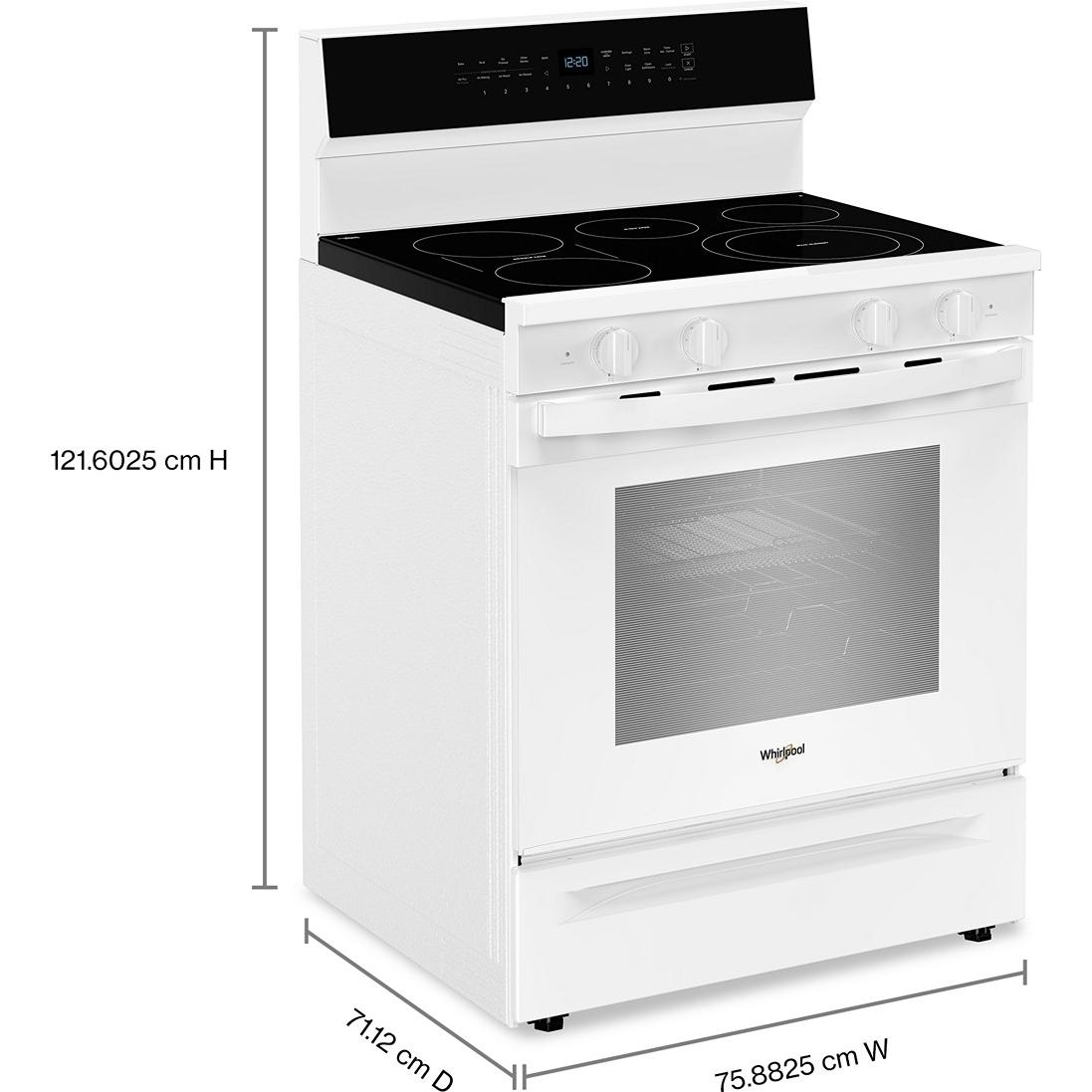 Whirlpool 30-inch Freestanding Electric Range with Air Cooking Technology YWFES7030SW IMAGE 8