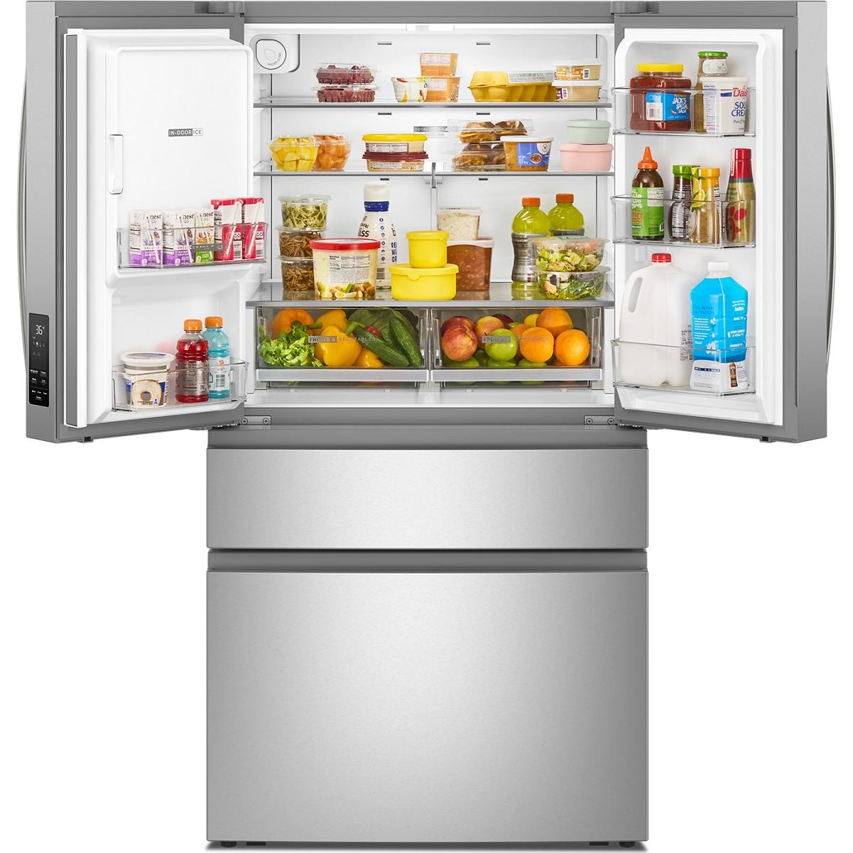  Whirlpool 36-inch French 4-Door Refrigerator with Water and Ice Dispensing System WRMF3636SZ IMAGE 2
