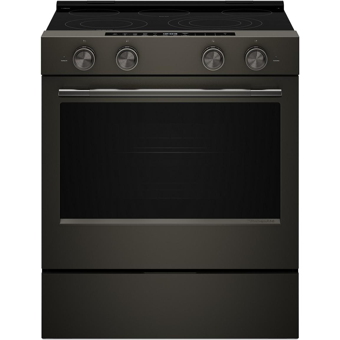  KitchenAid 30-inch Slide-in Electric Range with  Convection Cooking Modes YKSES530SBE IMAGE 1