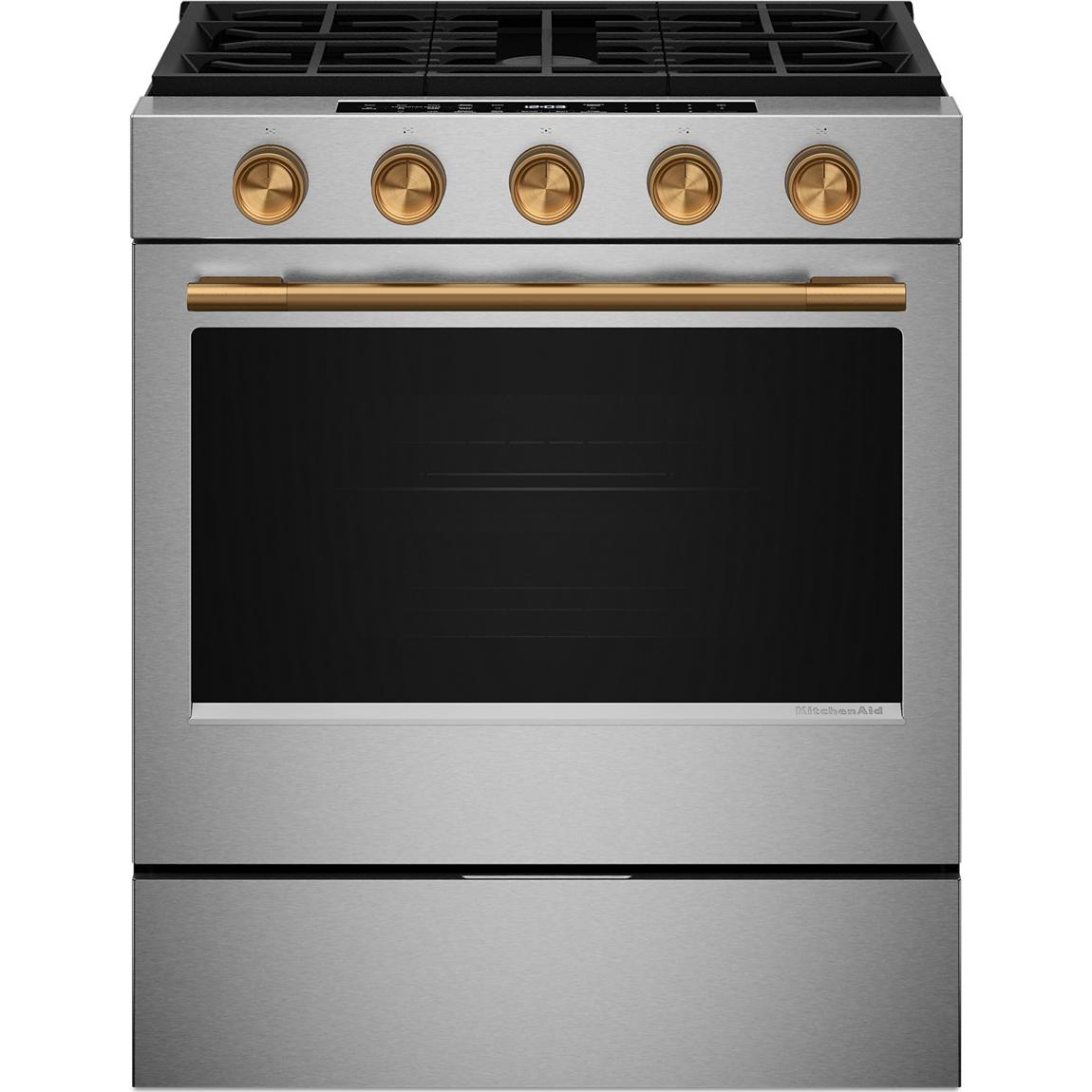  KitchenAid 30-inch Smart Slide-in Gas Range with Convection Cooking Modes and 2-in-1 Burner KSGS530SPS IMAGE 7