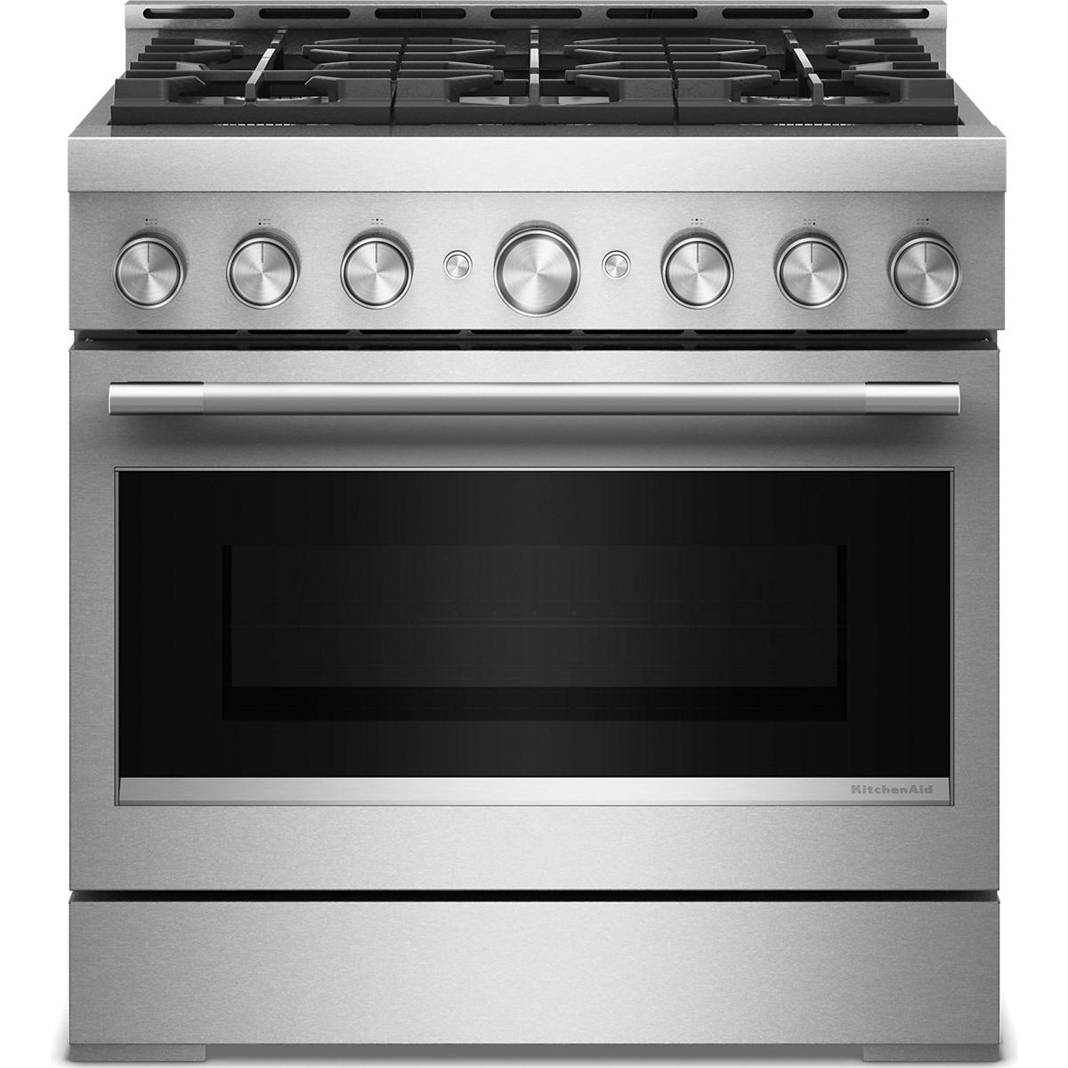  KitchenAid 36-inch Slide-in Gas Range KFGS936SSS IMAGE 1