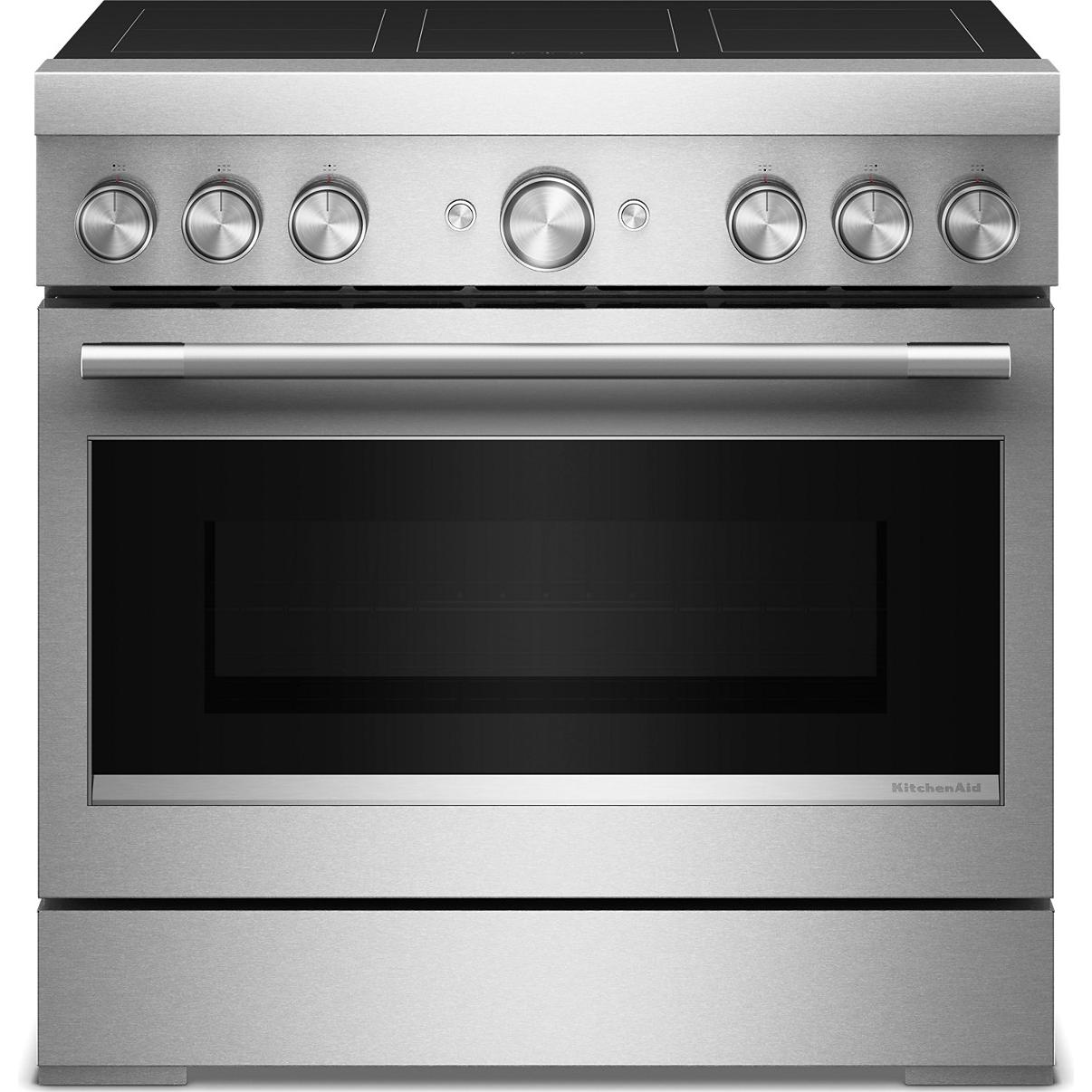  KitchenAid 36-inch Freestanding Induction Range with 6 Elements KFIS936SSS IMAGE 1