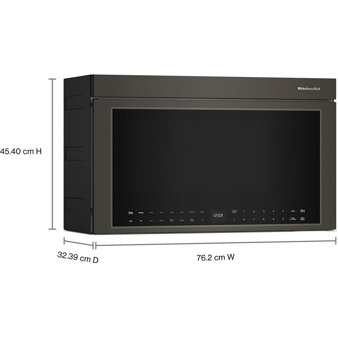  KitchenAid 30-inch, 1.1 cu. ft. Over-the-Range Microwave Oven with Air Fry Technology YKMMF730PBE IMAGE 9