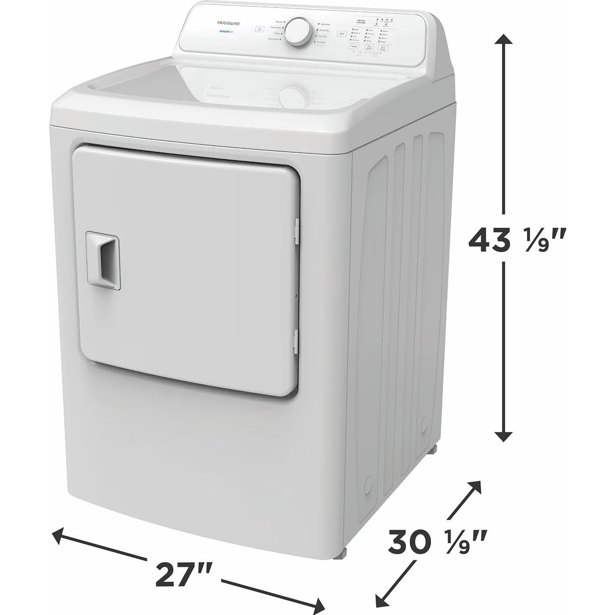  Frigidaire 7 Cu. Ft. Electric Dryer FLVE700CAW IMAGE 5