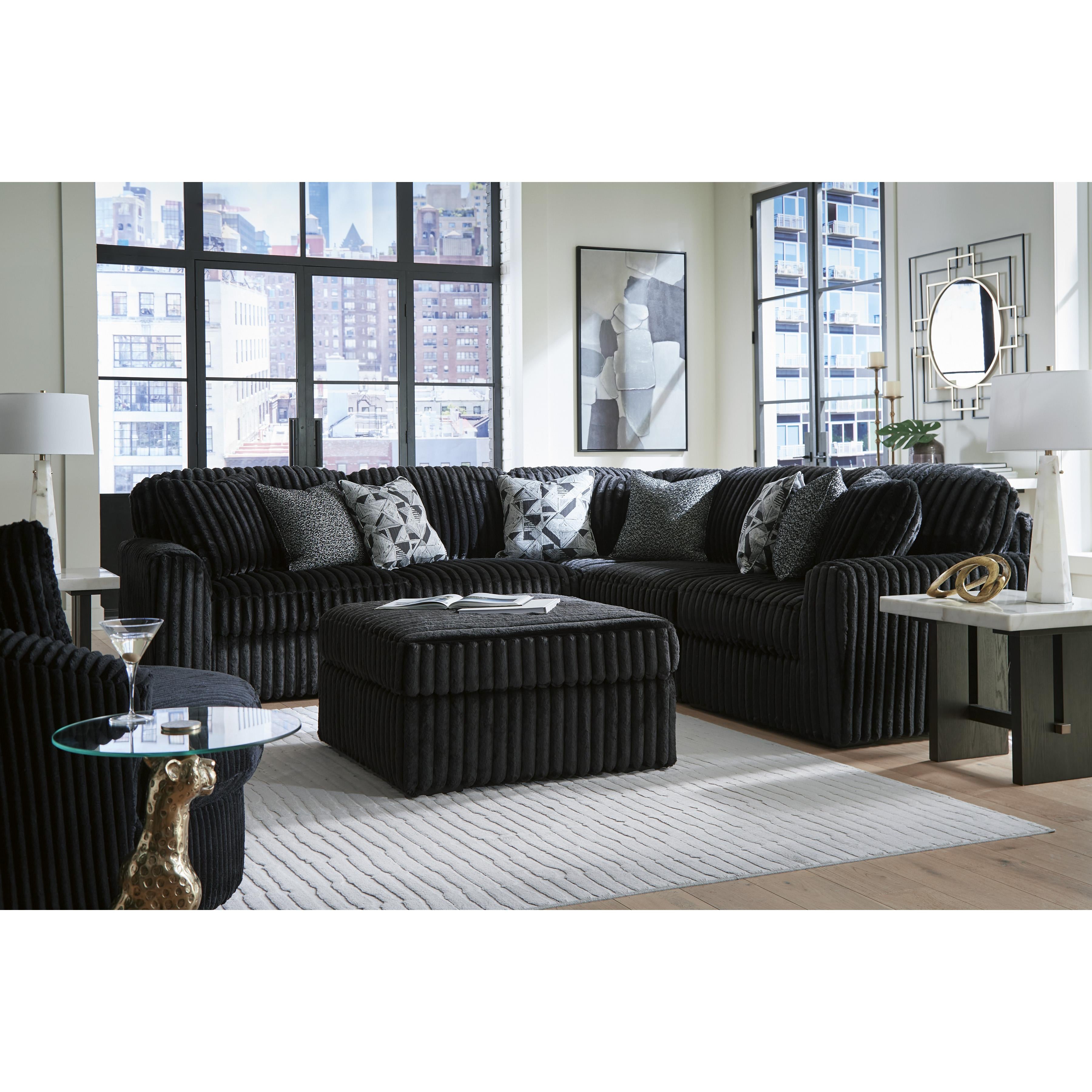 Signature Design by Ashley Midnight-Madness 98103S26 5 pc Sectional IMAGE 6