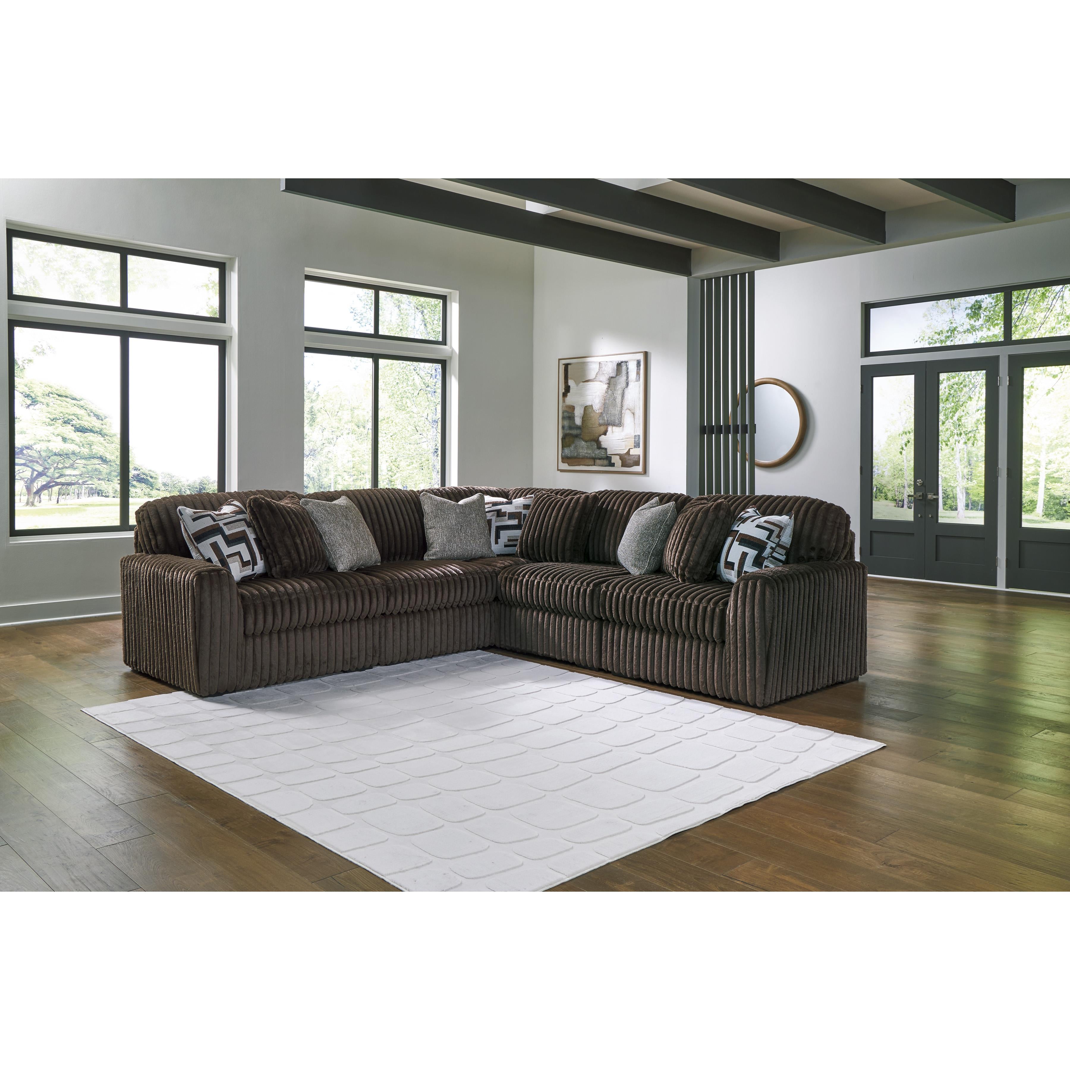  Signature Design by Ashley Midnight-Madness 98104S26 5 pc Sectional IMAGE 2