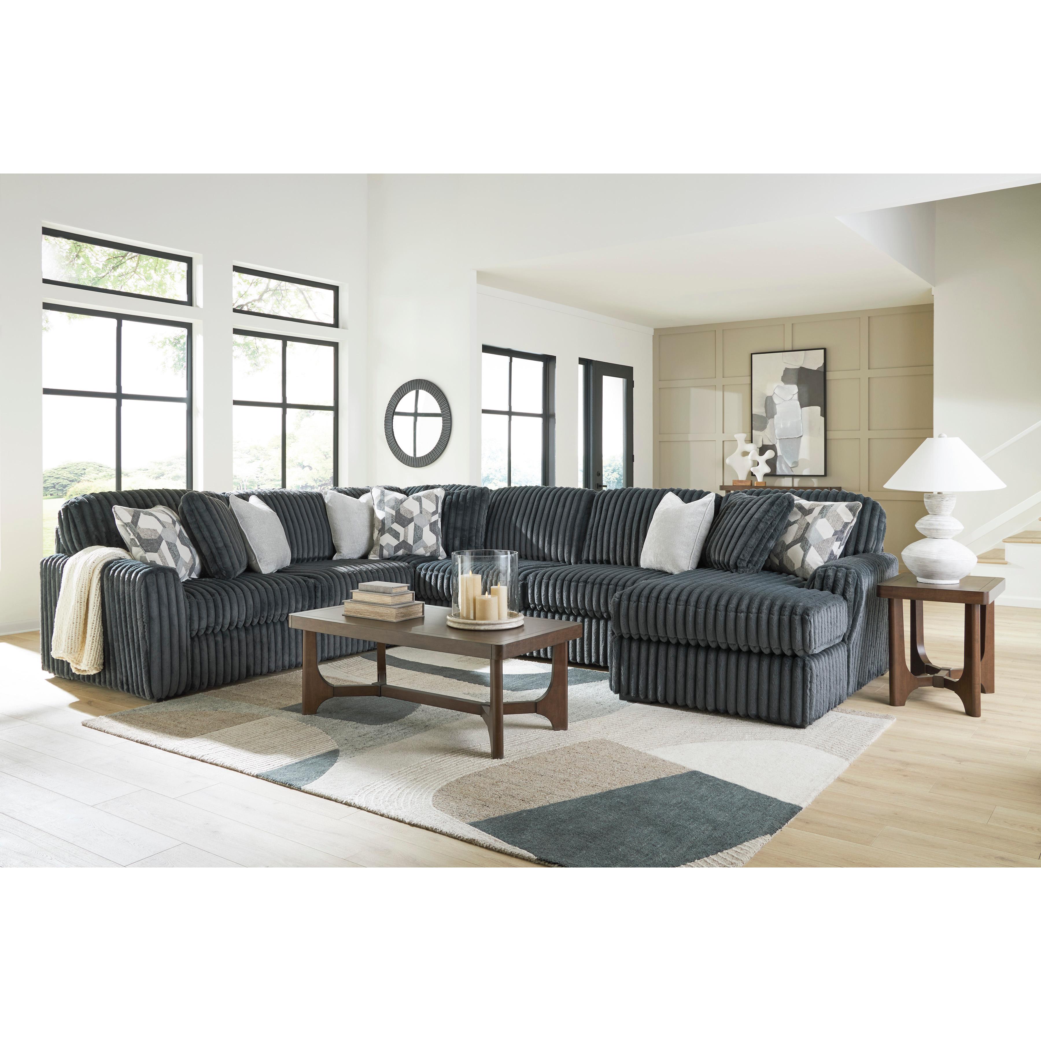  Signature Design by Ashley Midnight-Madness 98105S2 4 pc Sectional with Chaise IMAGE 2