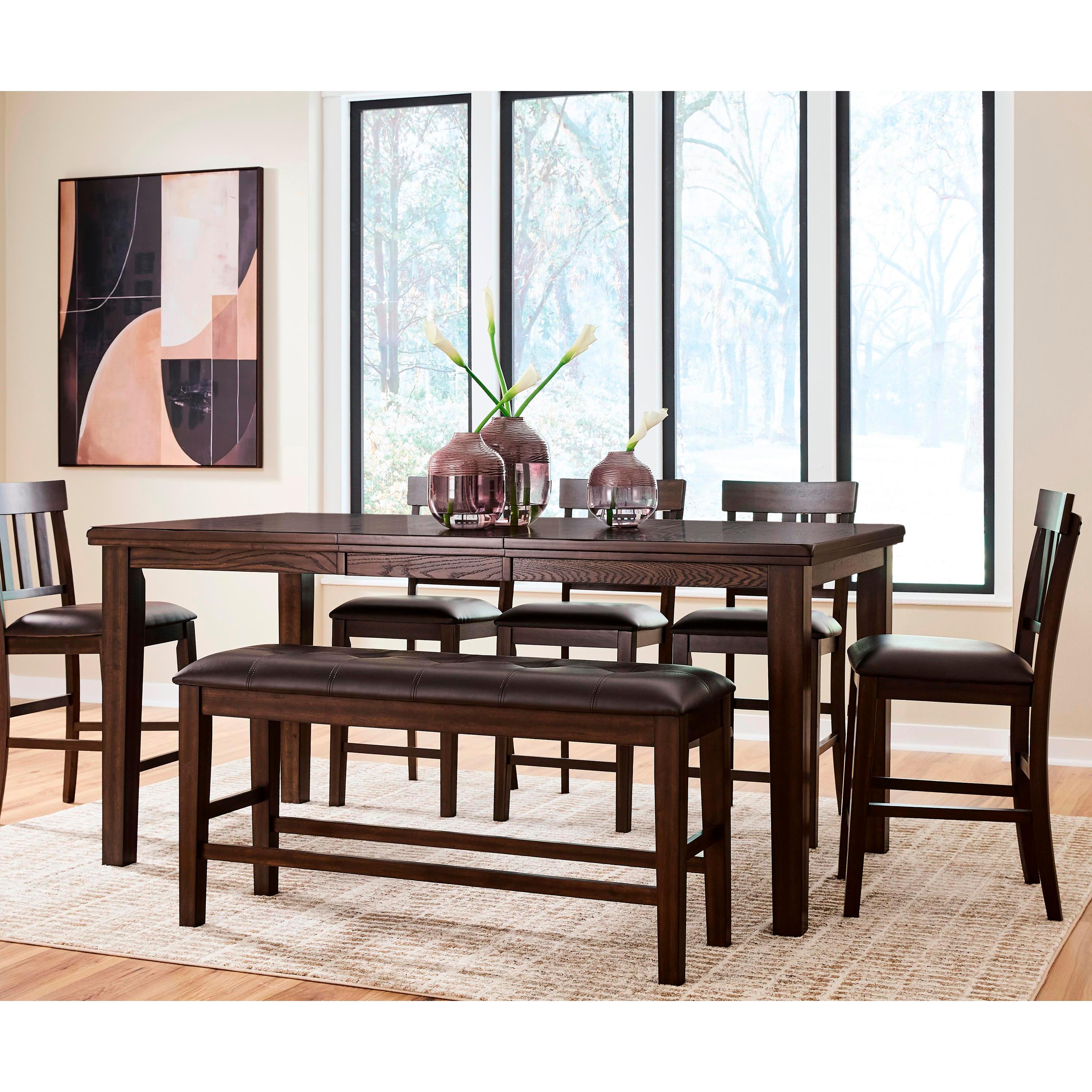  Signature Design by Ashley Haddigan D596-09 Double Counter Upholstered Bench IMAGE 6