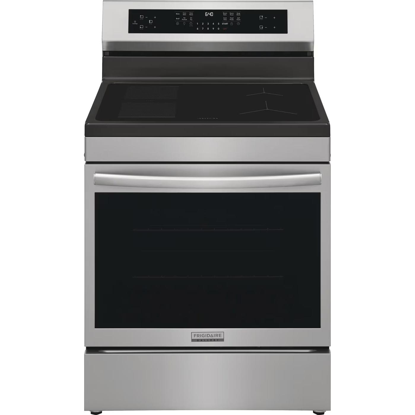  Frigidaire Gallery 30-inch Freestanding Induction Range with Air Fry GCRI306CBF IMAGE 1