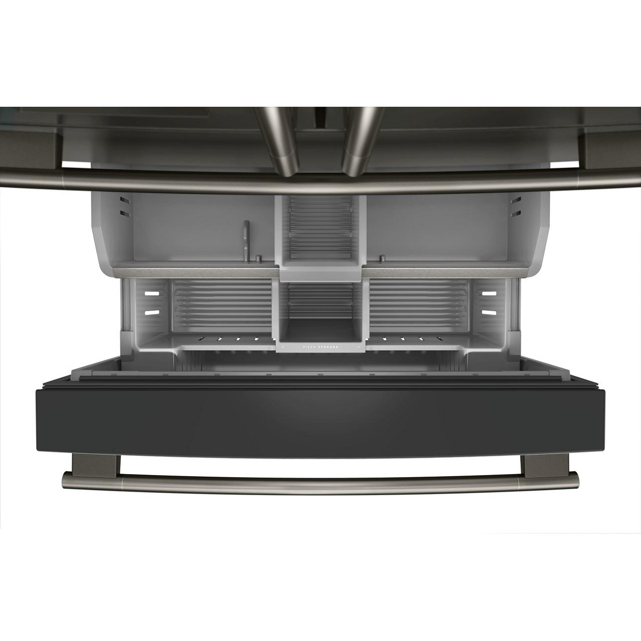  KitchenAid 36-inch, 29.51 cu. ft. Freestanding French 4-Door Refrigerator with Water and Ice Dispensing System KRMF436SBE IMAGE 4